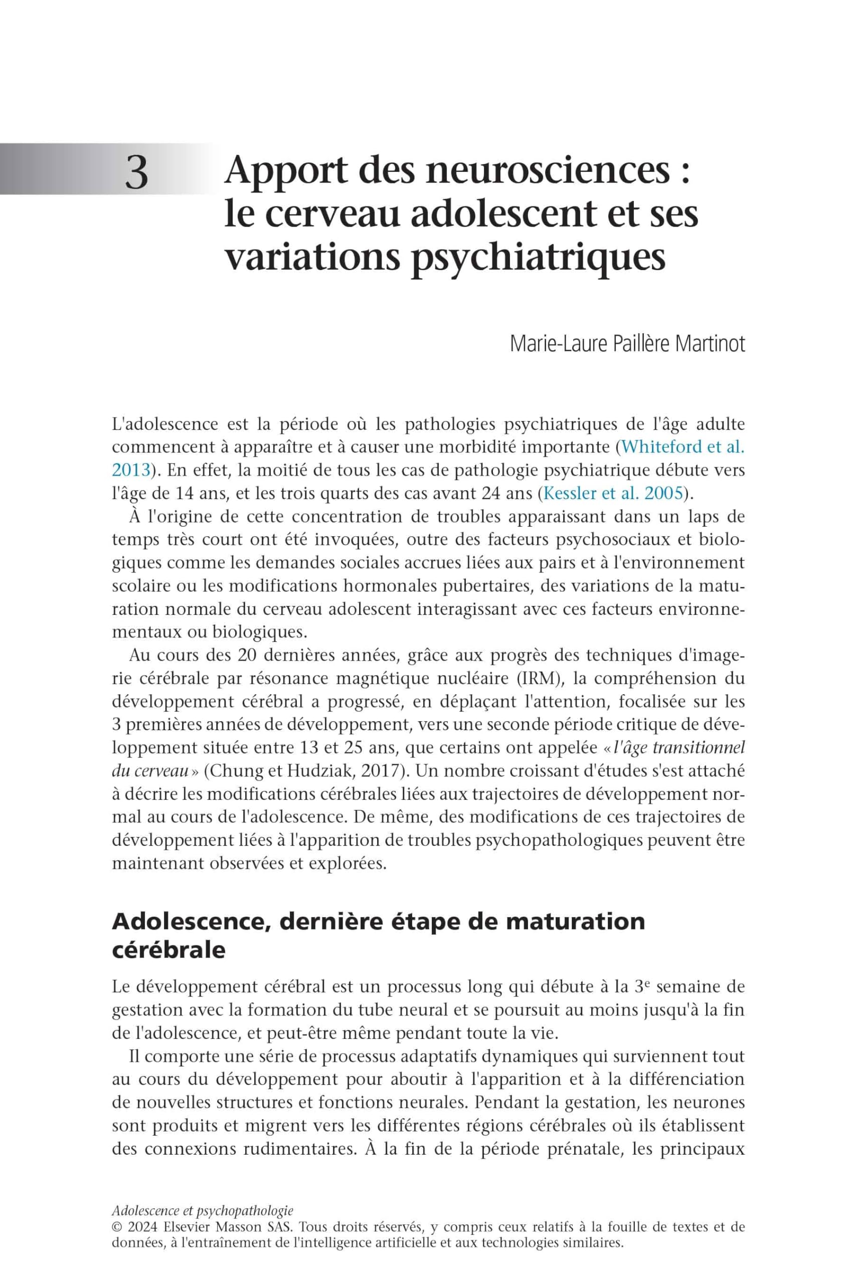 Adolescence et psychopathologie