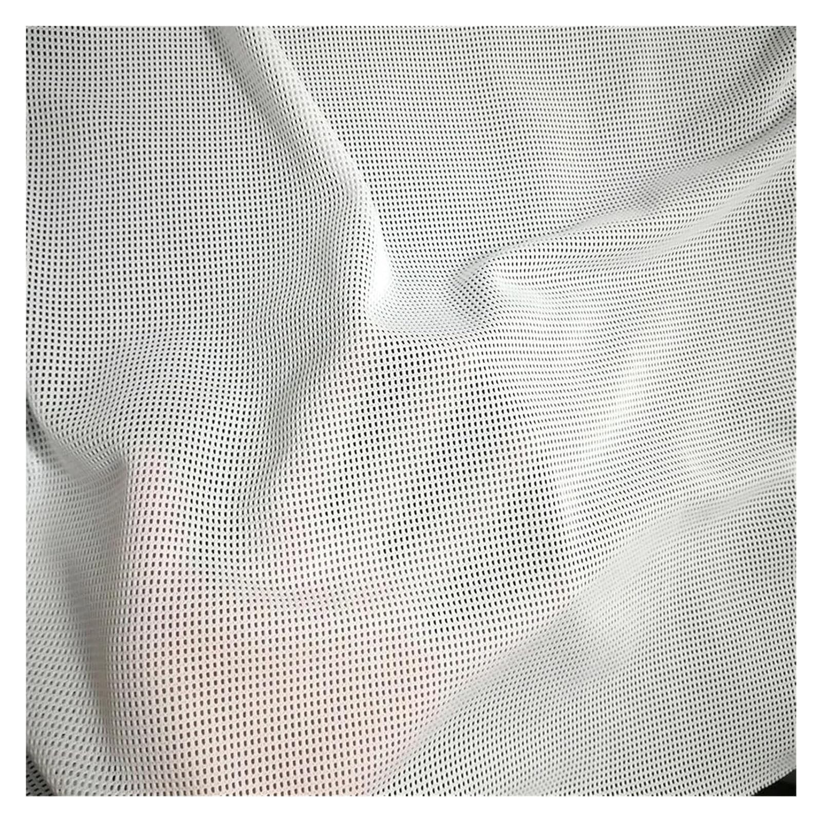 Breitmaschiger Netzstoff, Nähen Weiches Polyesternetz Niedrigelastisches Ripstop-Netzgewebe Mehrfarbig 90x150 cm | Black