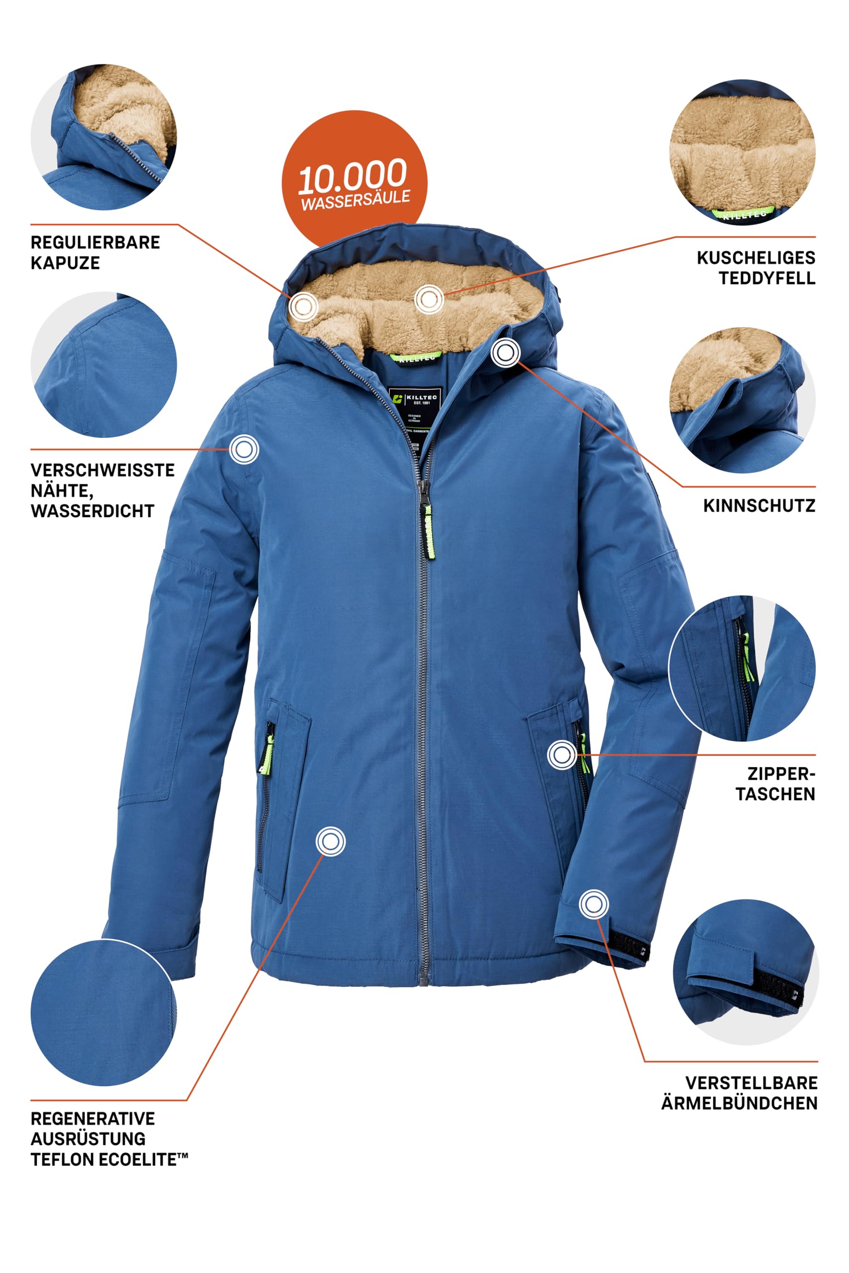 Killtec Kow 377 Bys Jckt Veste fonctionnelle/d'hiver avec capuche Garçon