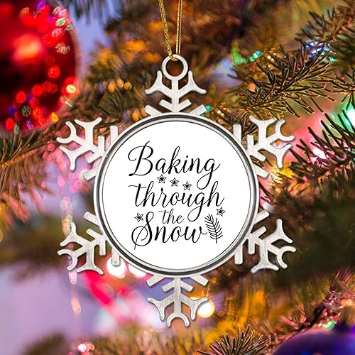 Miniatura 8 de CowkissSign Decorative Hanging Ornaments Happy New Year Yall Christmas Decor Keepsake Funny Christmas Quotes Novelty Metal Snowflake Christmas