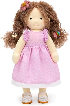 BlissfulPixie Waldorf Doll Handmade Figure - Amy 12" Soft Girl Cute Plush Doll Perfect for Kids