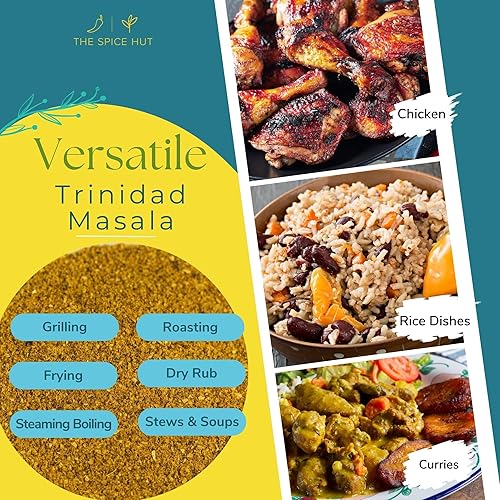 Miniatura 4 de Spice Hut - Trinidad Masala Orgánica, con sal, mezcla de especias caribeñas para sabores auténticos, condimentos de Trinidad y especias de curry,