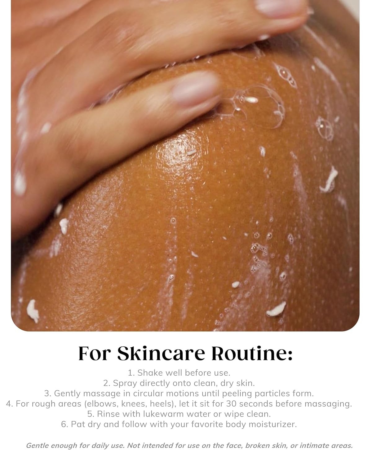 KAPLAN MD Diamond Contour Insta-Glow Gommage Body Peel – Body Exfoliator & Skin Peel with Glycolic Acid, Pineapple Ceramides & Crushed Diamonds - Exfoliating for Smooth, Radiant Skin, 10.14 fl oz - Image 6