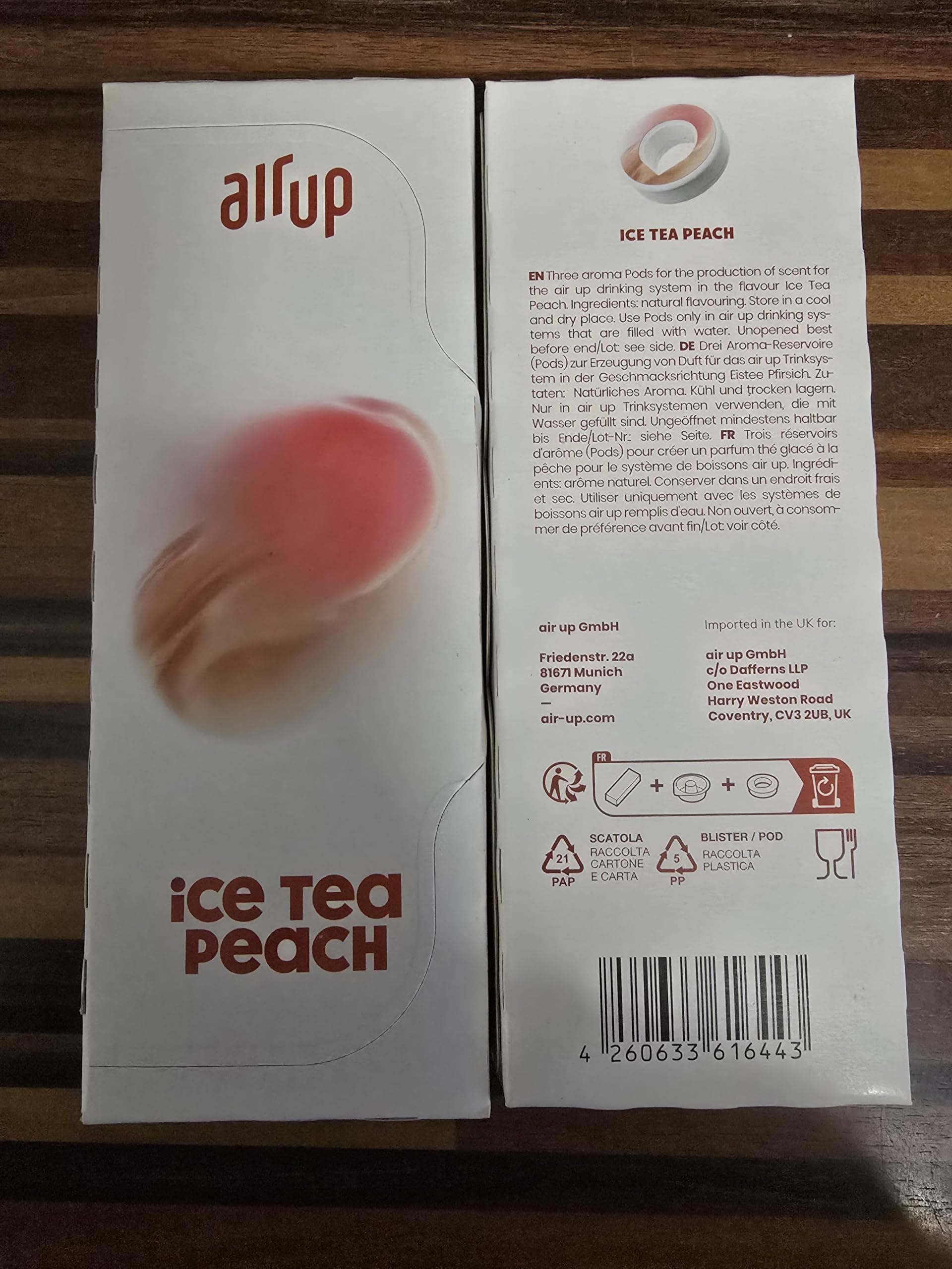 3 x Pod Ice Tea Peach Original Pod, accessori per borraccia, pastiglie aromatizzate, 0 calorie (Ice Tea Peach)