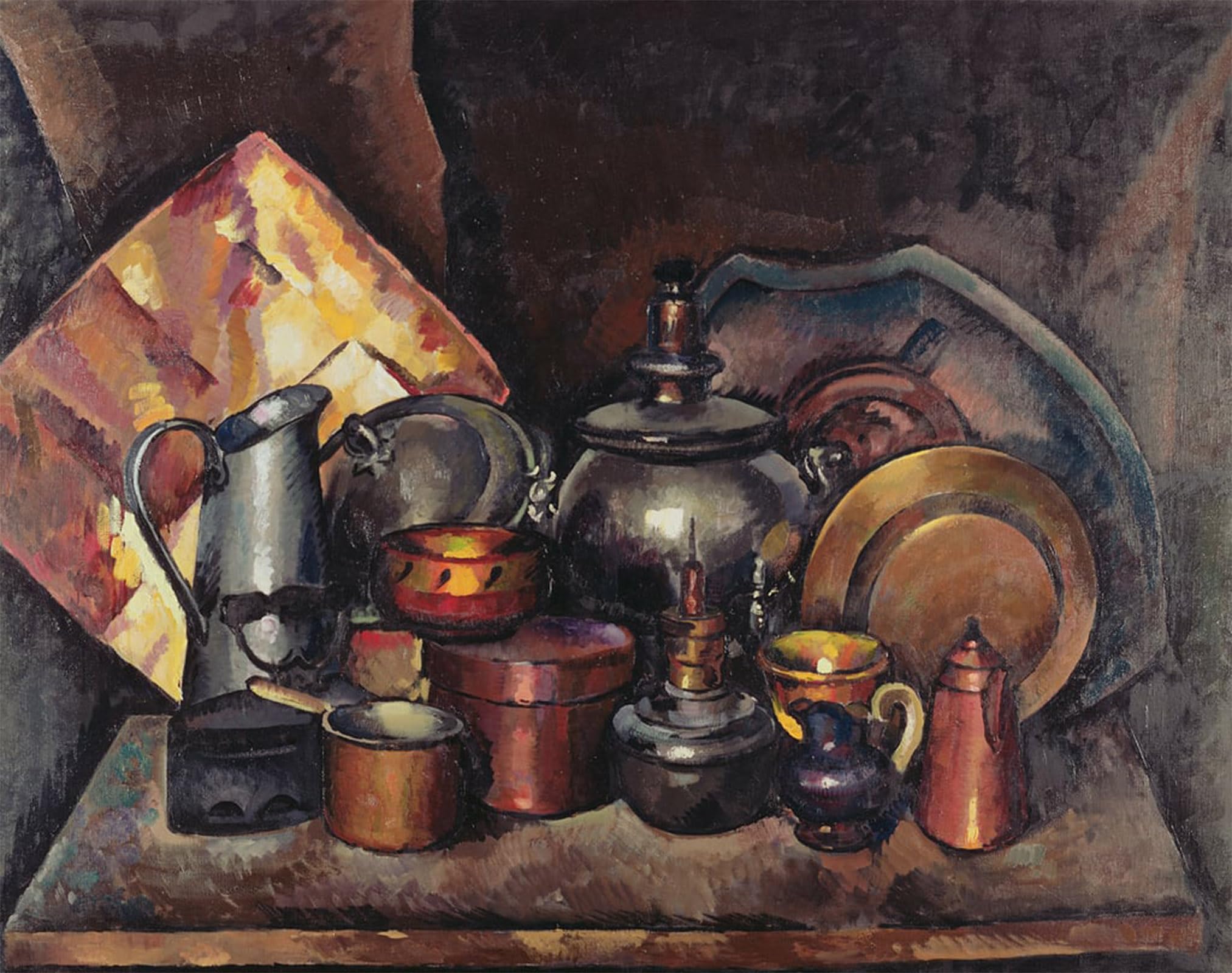 SERENDIPITP Aesthetic Poster Photo Wall Print Retro Picture Still Lifewith Samovar by Ilya Ivanovich Mashkov Modern Wall Artwork for Home Decor 60x90cm