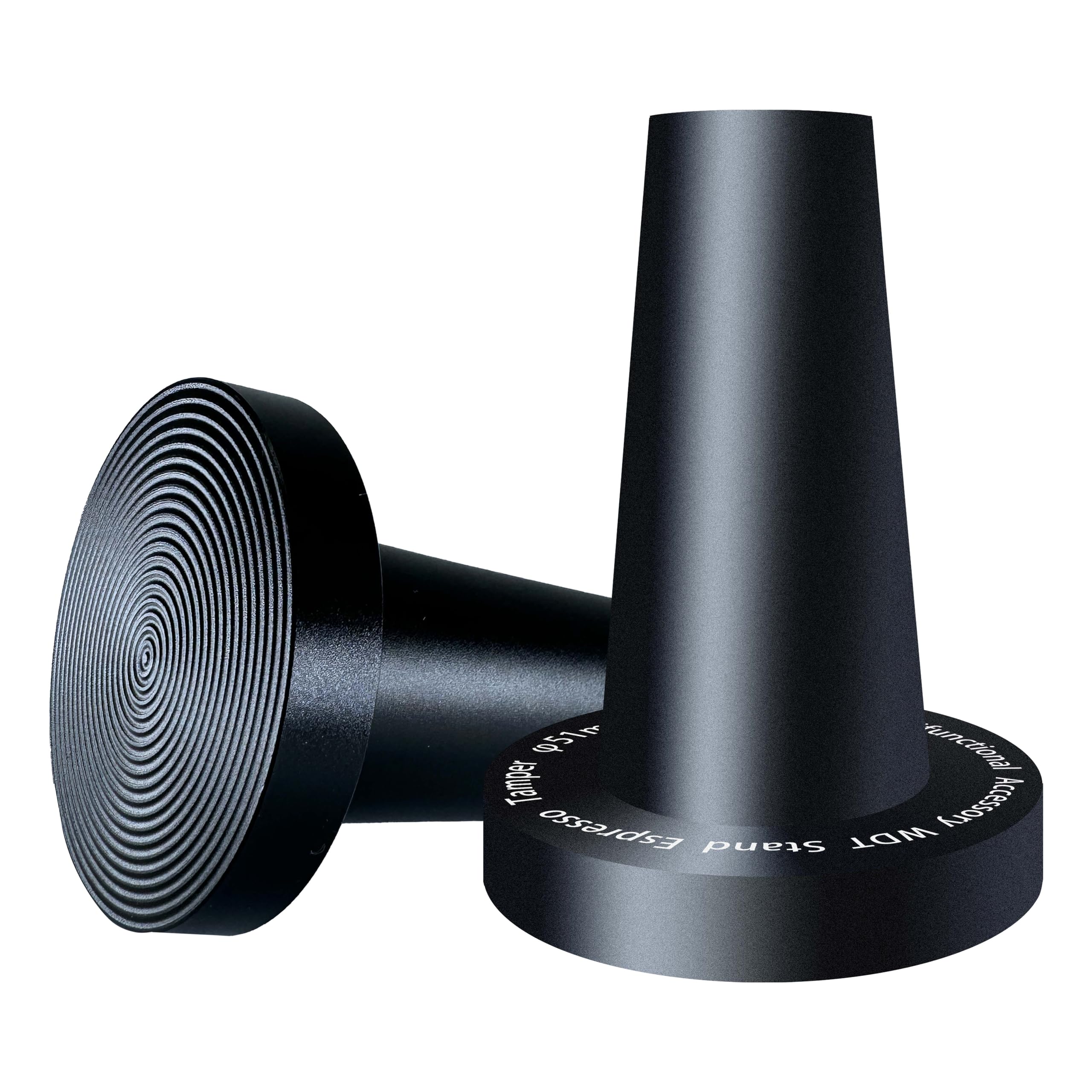 NEOUZA Coffee WDT Holder Tamper 2 in 1 Multifunctional Espresso Accessories Stand, Ripple Base, WDT Not Included (53mm Holder Black)