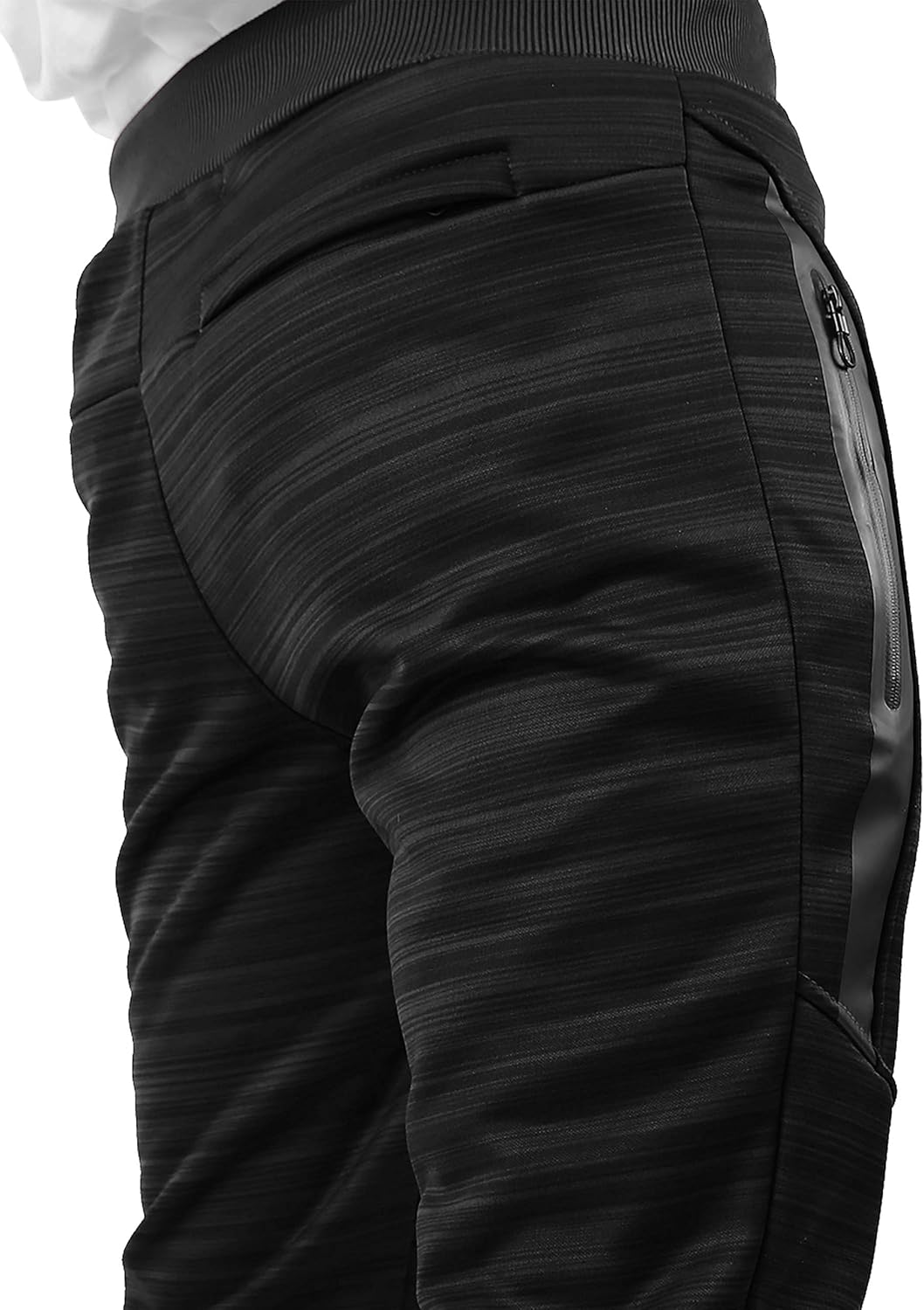 Ma Croix Mens Modern Jogger Pants with Zipper Pockets Slim Fit Casual Fleece Basic Active Sweatpants - Image 5