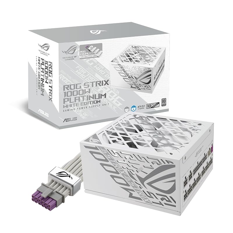 ASUS ROG Strix 1000P Equalizer bianco — la GPU non le manca mai un watt