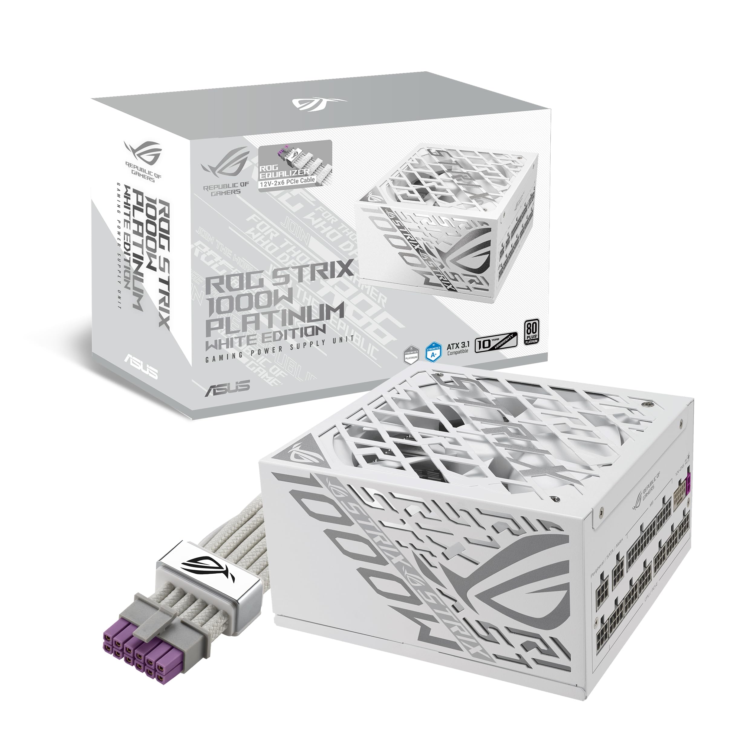 ASUS ROG STRIX 1200w PLATINUM ATX3.1対応 Amazon.com: ASUS ROG Strix 1200W Platinum III White Edition Power