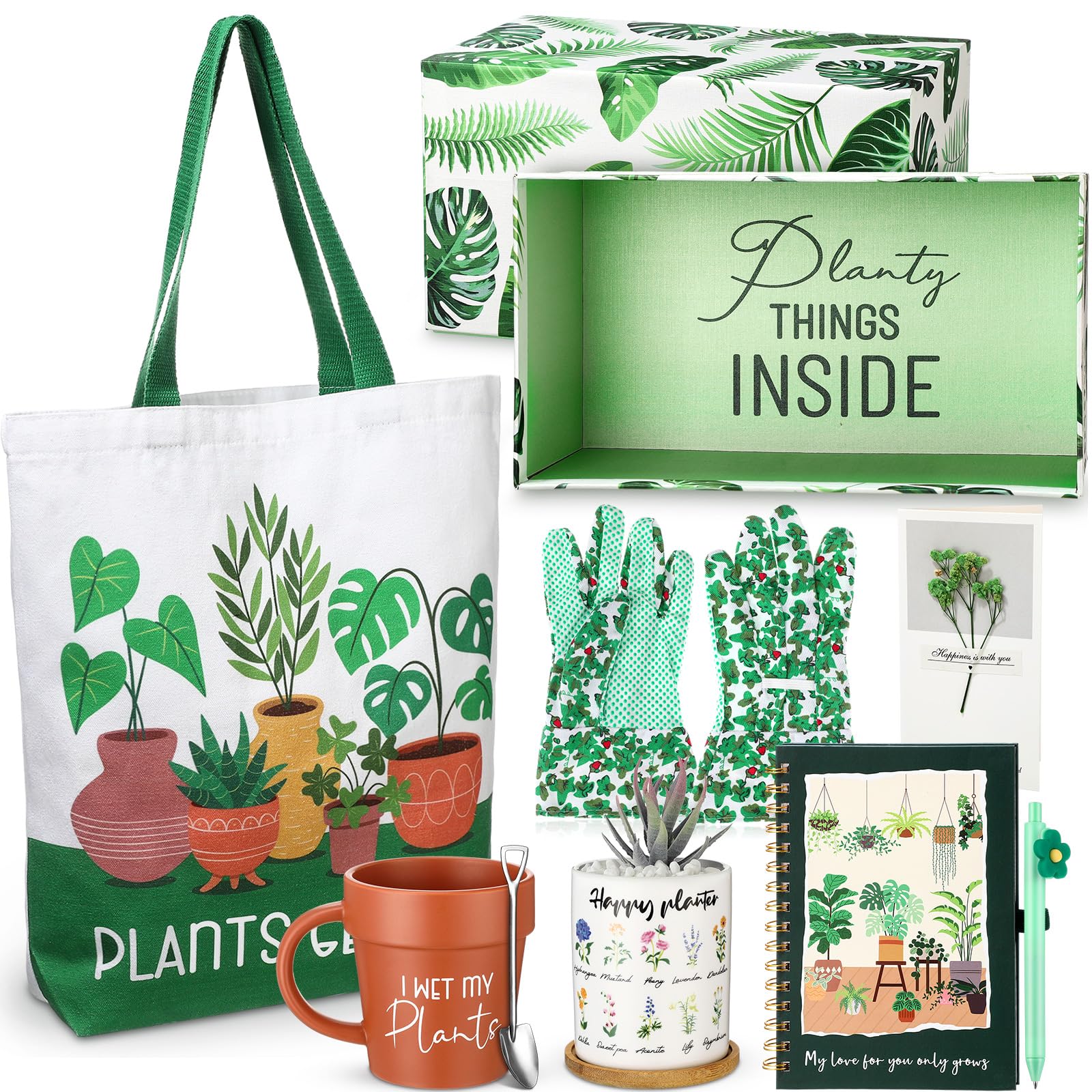 Amazon.com: Jingmore 8 Pcs Plant Lover Valentine's Day Gift for Women -  Funny Lady Gifts Include Box, Mug, Tote Bag, Journal, Pot, Card, Gardening  Gloves, and Pen : Home & Kitchen