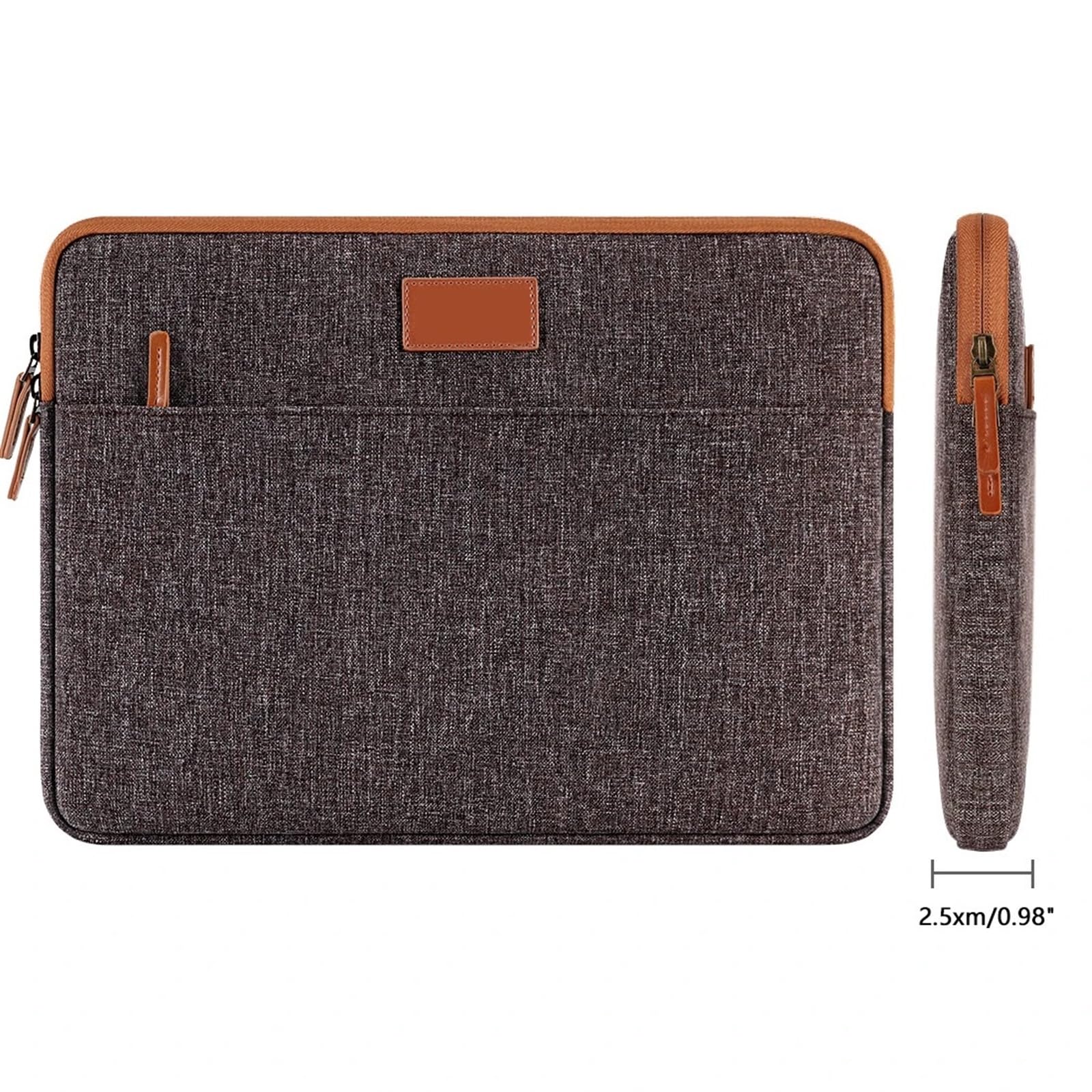 10 11 13 14 Custodia for Laptop da 15,6 Pollici Custodia in Tela Borsa for Tablet Proteggi la Custodia for Computer Custodia in Pelle Borsa Notebook(Brown,13-inch)