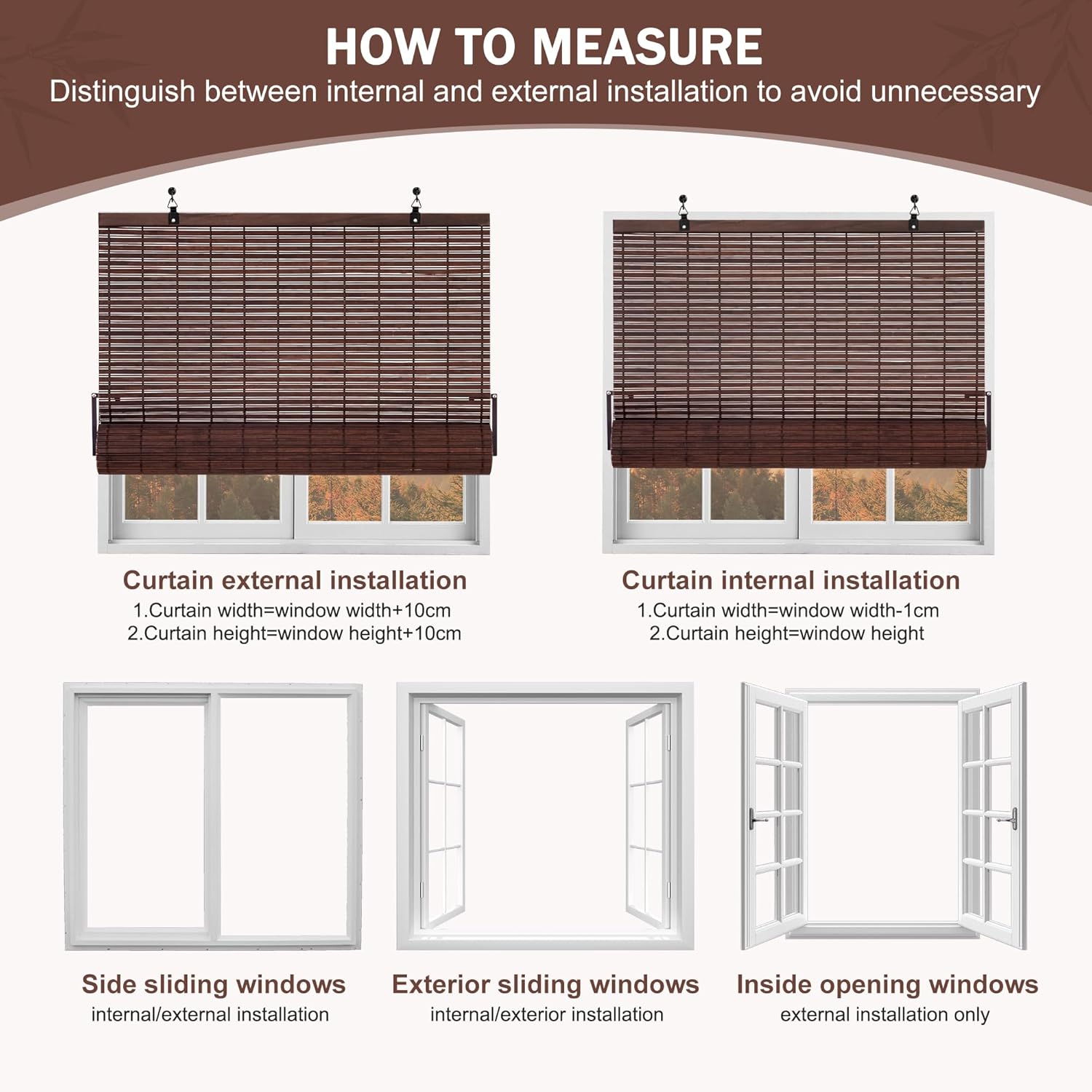 ALIMOO Cordless Bamboo Roller Shades for Interior Windows, Light Filtering Cordless Roman Shades Blinds for Indoor Home Patio Porch 32" W x 72" L