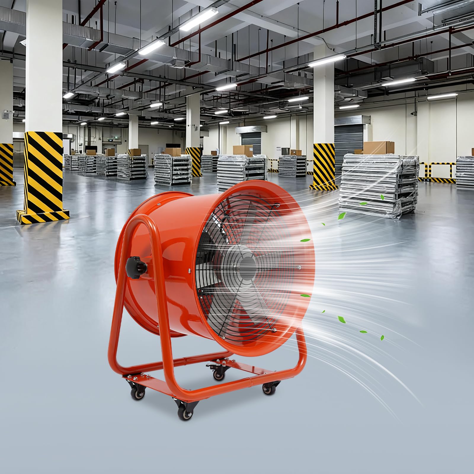 Industrieventilator 1100W Axialventilator Ø400mm 2800rpm 13600m³/h Geräuscharm 75dB Radialgebläse