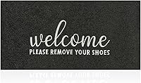 Vista 16 de AAZZKANG Tapete amarillo antideslizante y duradero para zapatos, grande, 36 x 24 pulgadas, ultra absorbente, fácil de limpiar, tapete para puerta