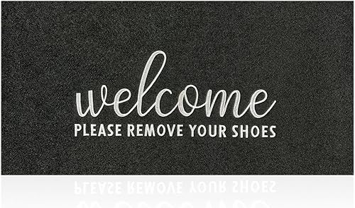 Miniatura 16 de AAZZKANG Tapete amarillo antideslizante y duradero para zapatos, grande, 36 x 24 pulgadas, ultra absorbente, fácil de limpiar, tapete para puerta
