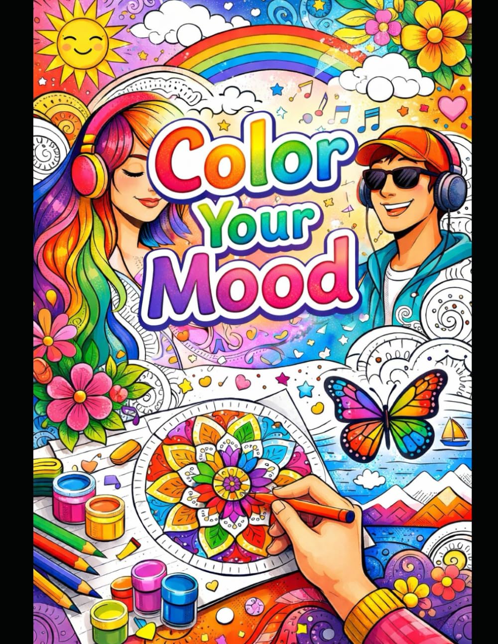 Color your mood: A Relaxing Coloring Book for Stress Relief and Emotional Expression