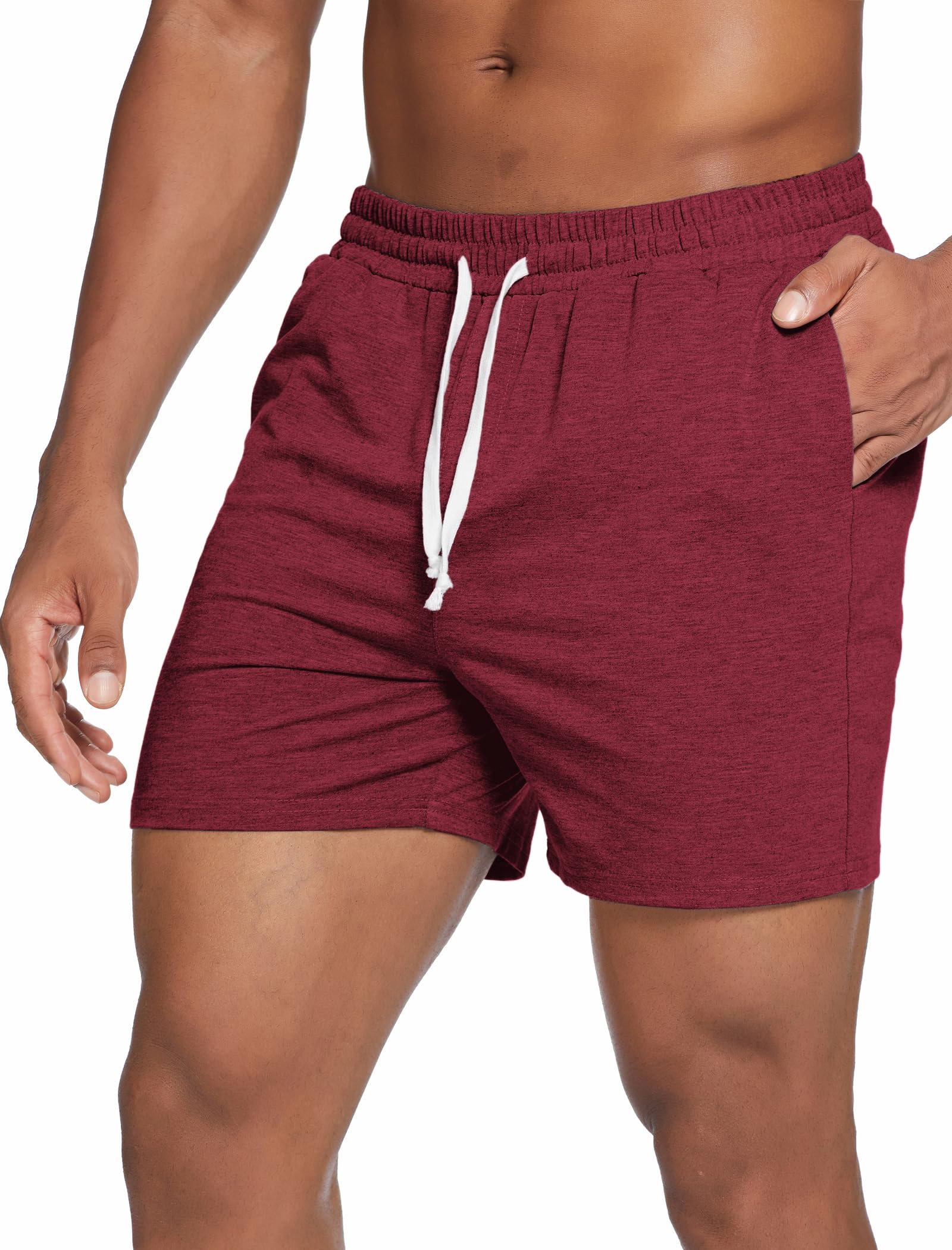 deyeek Mens 5.5 Inch Pajama Shorts Cotton Lounge Sleep Shorts Elastic Waist Lightweight PJ Shorts-picture-34