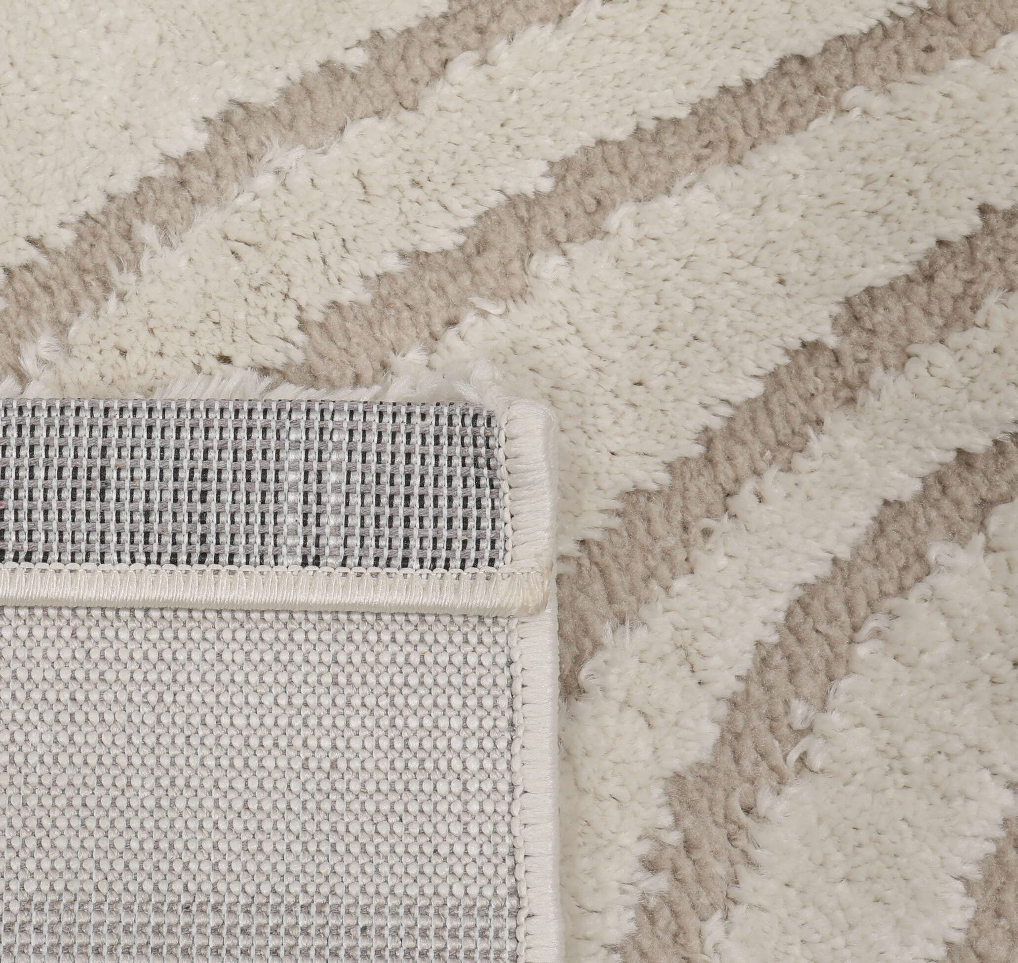 RugVista Chaima, Alfombra, Modernas, 240 x cm, Cuadrado, Pelo Medio, Limpieza en seco, Oeko_Tex_100, Blanco Crema/Beige