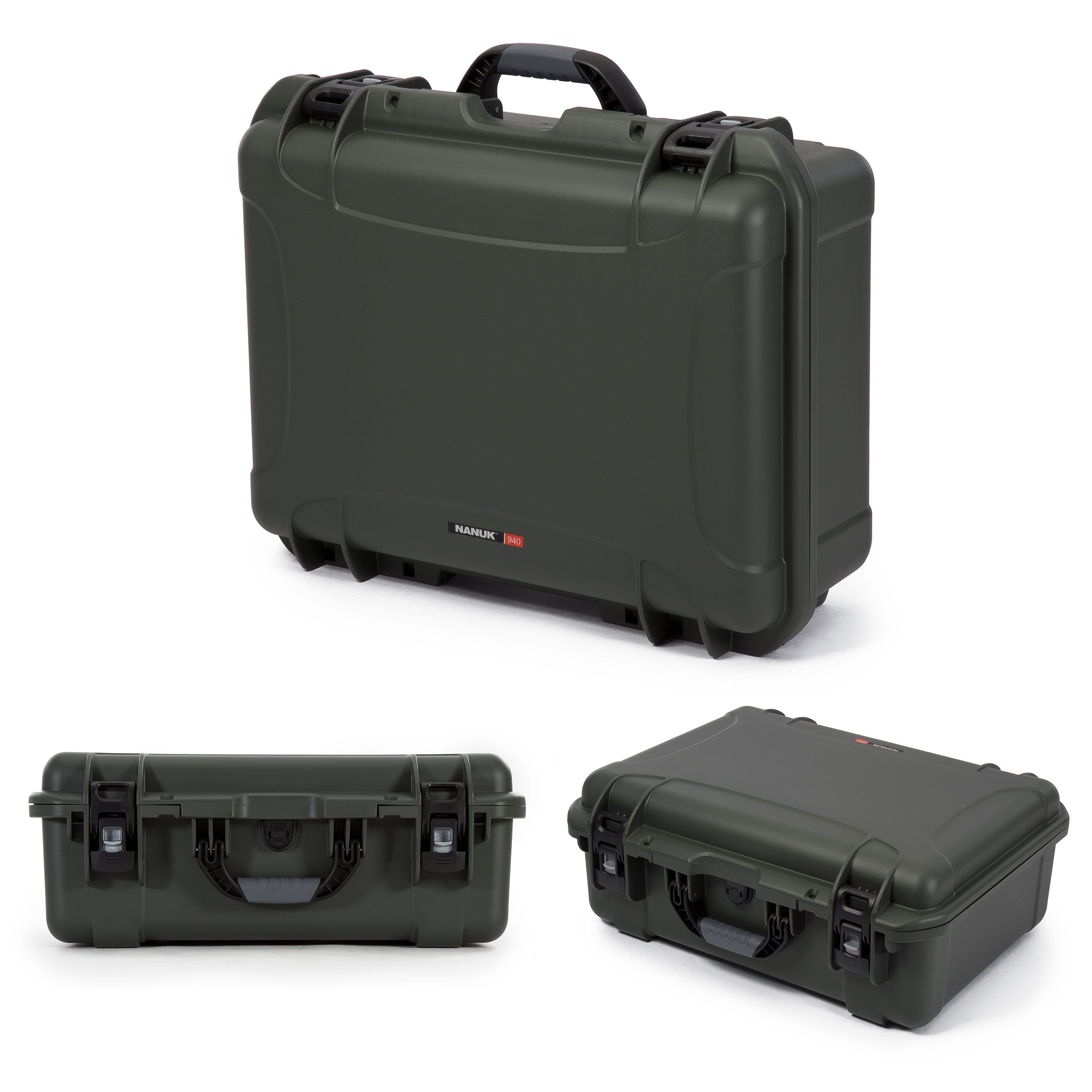 Nanuk Wodoodporne podnoszące się twarde etui 925 z organizerem na pokrywkę i wkładką piankową do Canon, Nikon - korpus DSLR i soczewki/soczewki - czarny (925-DSLR6)