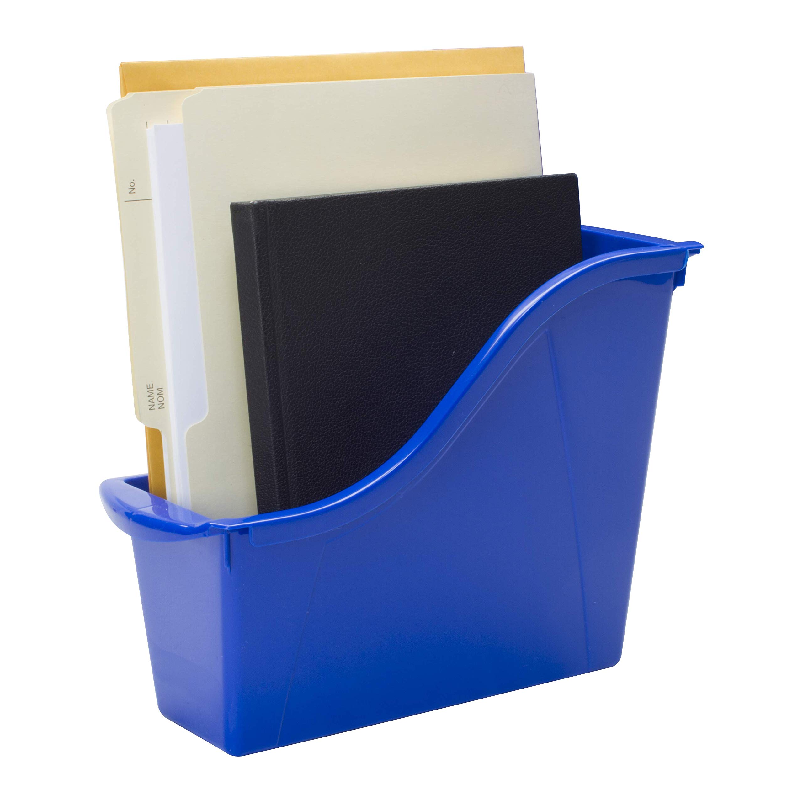 Storex Kleiner Bücherkorb 6er-Pack Kunststoff-Organizer Blau 71108C06C