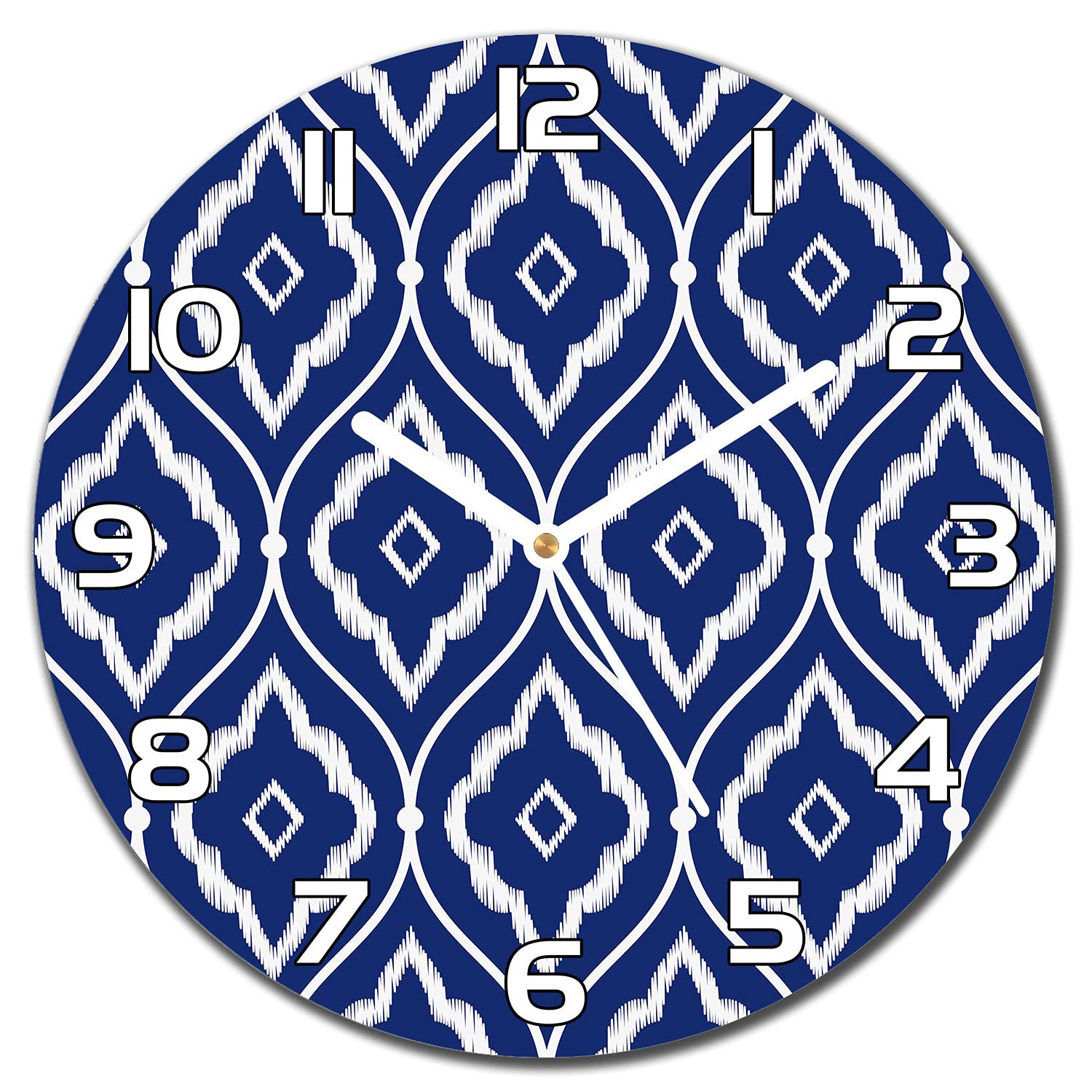 Horloge murale lisible en verre Coloray aiguilles blanches pour rompre la monotonie