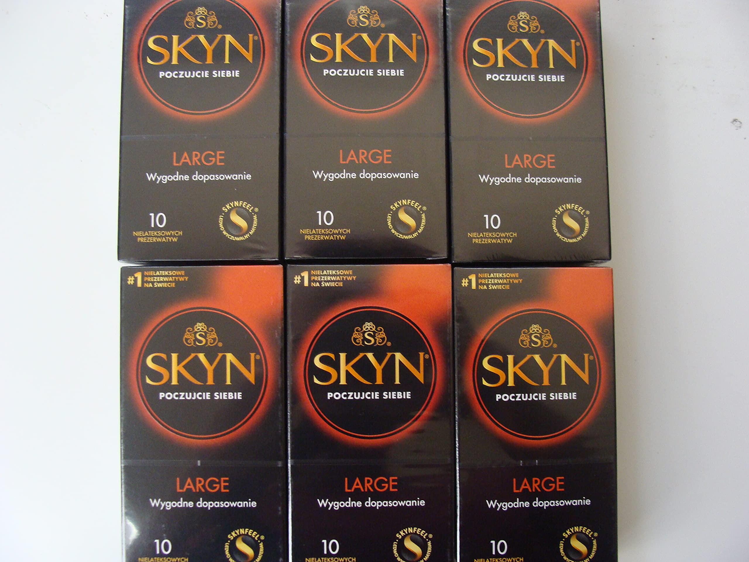 Skyn - Preservativos grandes sin látex, paquete de 50 + paquete de 10