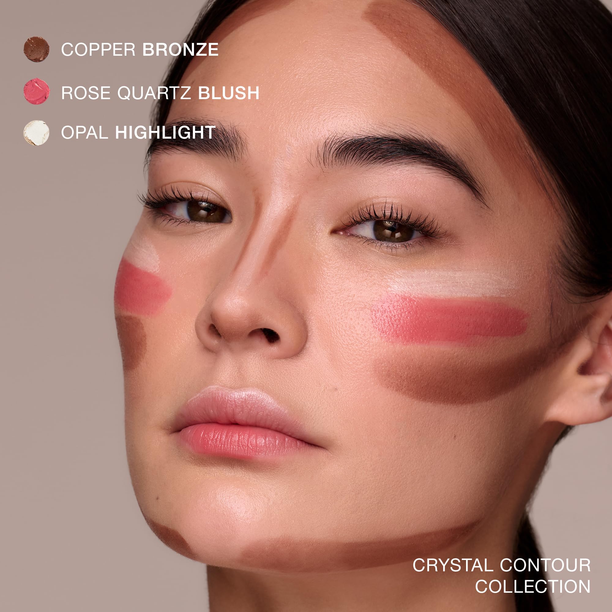 Ogee Sculpted Face Stick (TRIO) Crystal Contour Collection - Certified Organic Bronzer, Blush & Highlighter