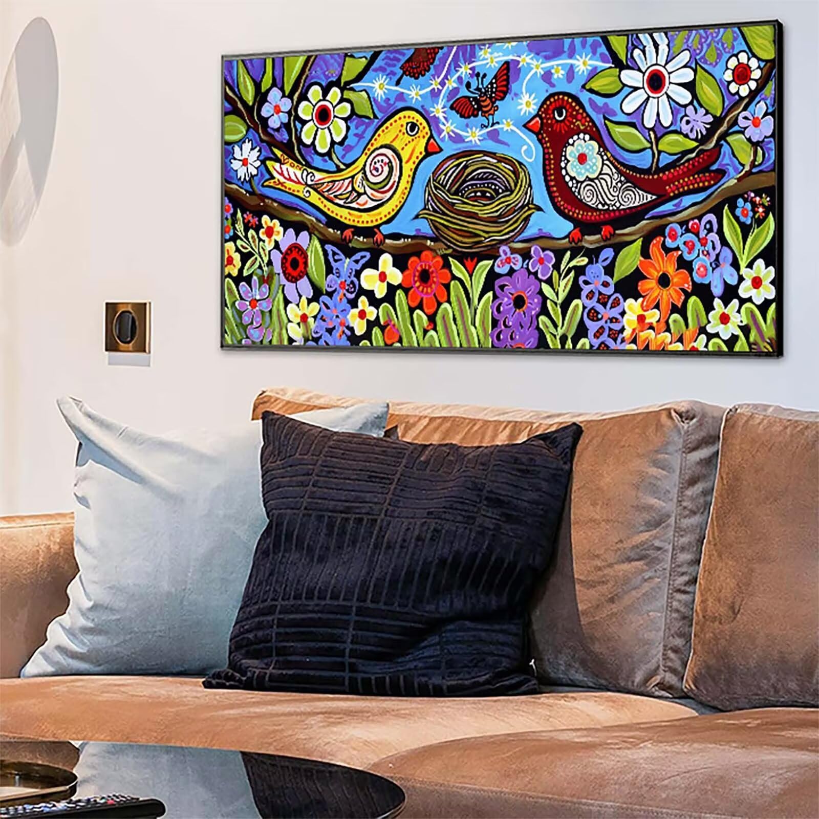 Uccelli Diamond Painting Grandi Dimensioni 50x100cm, Diamond Painting 9-305