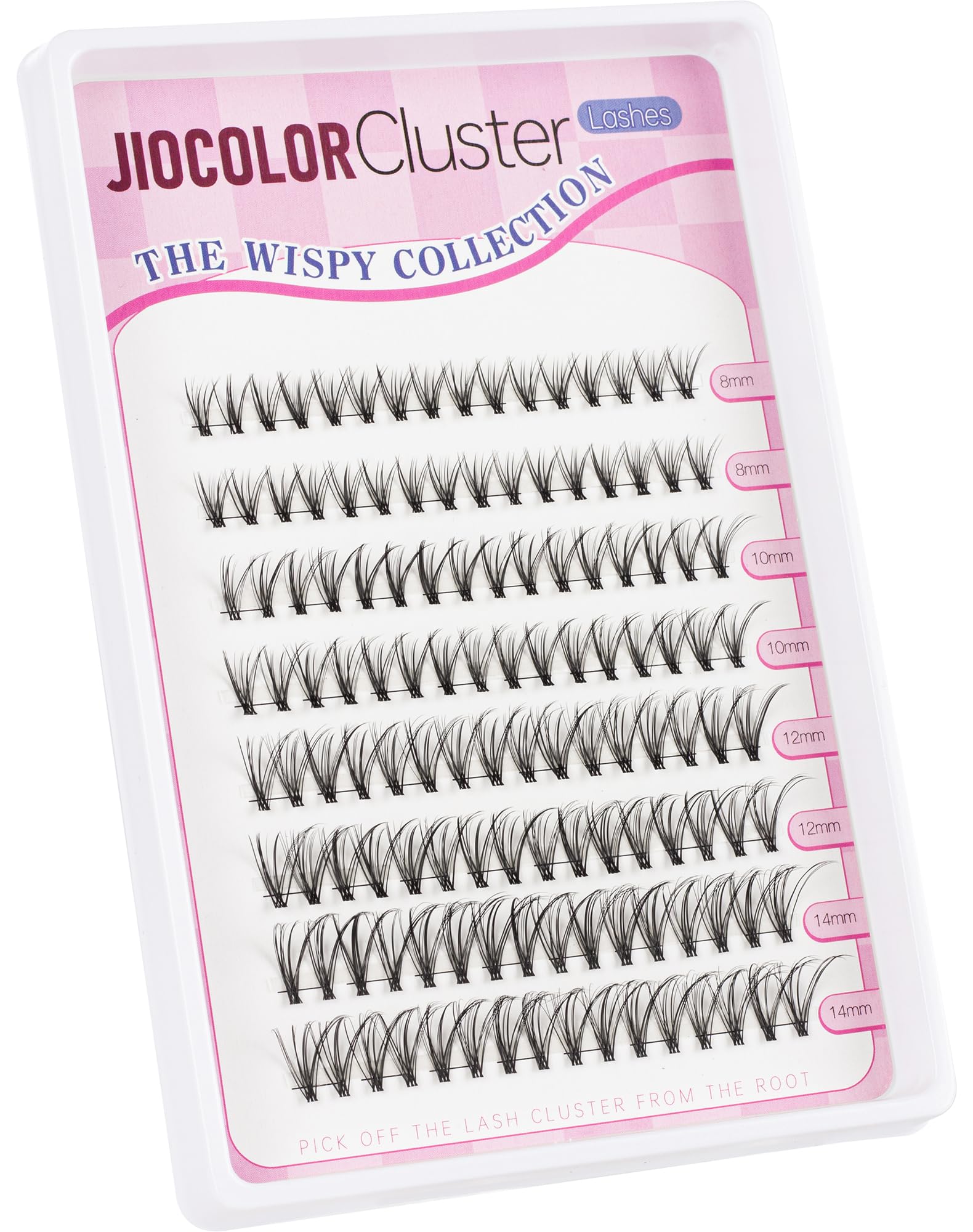 Short Lash Clusters Wispy C Curl Eyelash Clusters Volume Individual Eyelashes Natural Cluster Eyelash Extensions Natural Looking Cluster Lashes by Jiocolor（C Curl, 8-14mm): Full Volume
