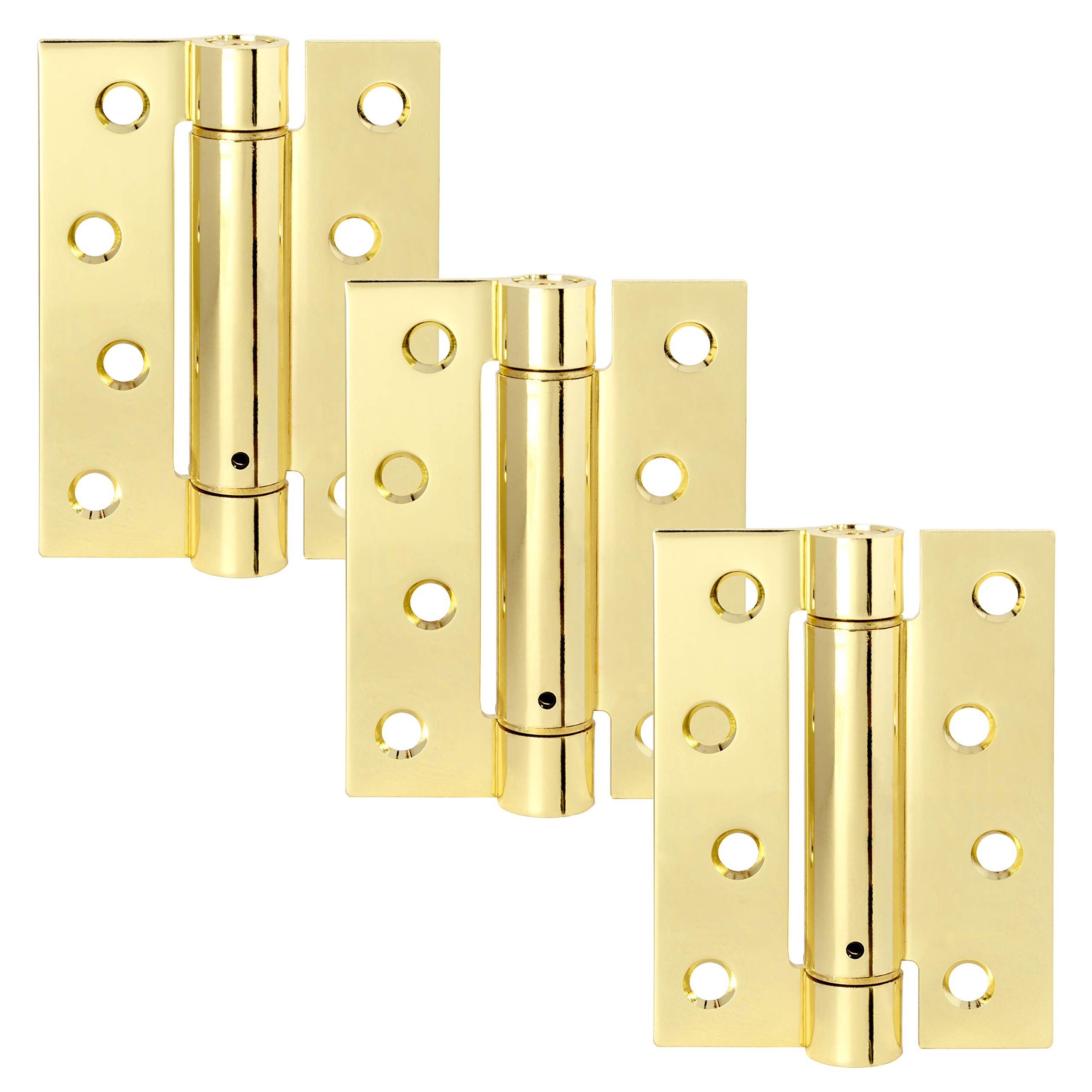 Excel DH000469 Bisagra de Resorte de acción única de 4", latón Pulido, 4" Inch-102mm