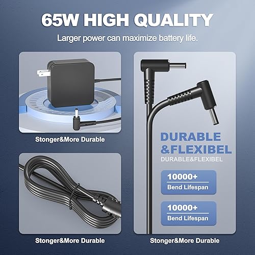 Miniatura 3 de BURFLO 65W 45W Laptop Charger Compatible with Asus Vivobook 14 15 17 F412 F512 X512 F412DA F512DA F512JA F512FA X512FA X512DA,Flip 14 15 16 S13 S14