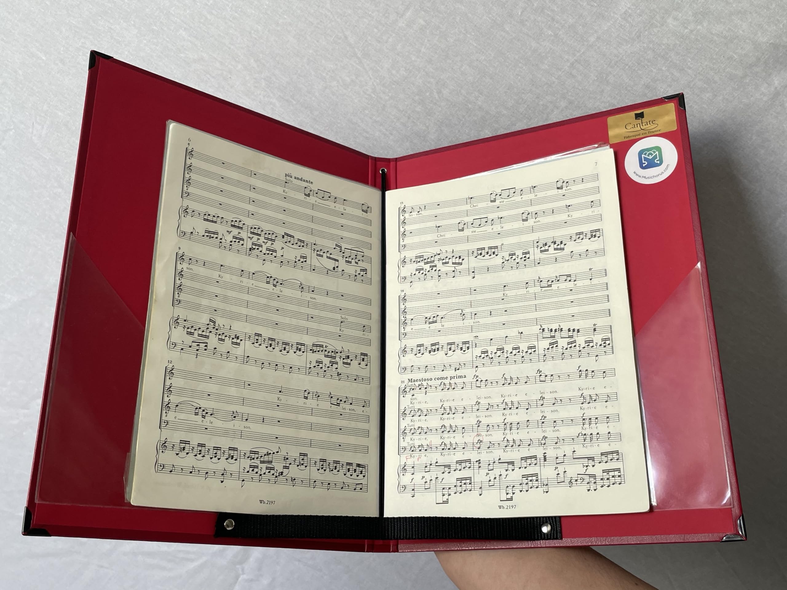 Porte partitions Cantate modèle Prest. Rouge