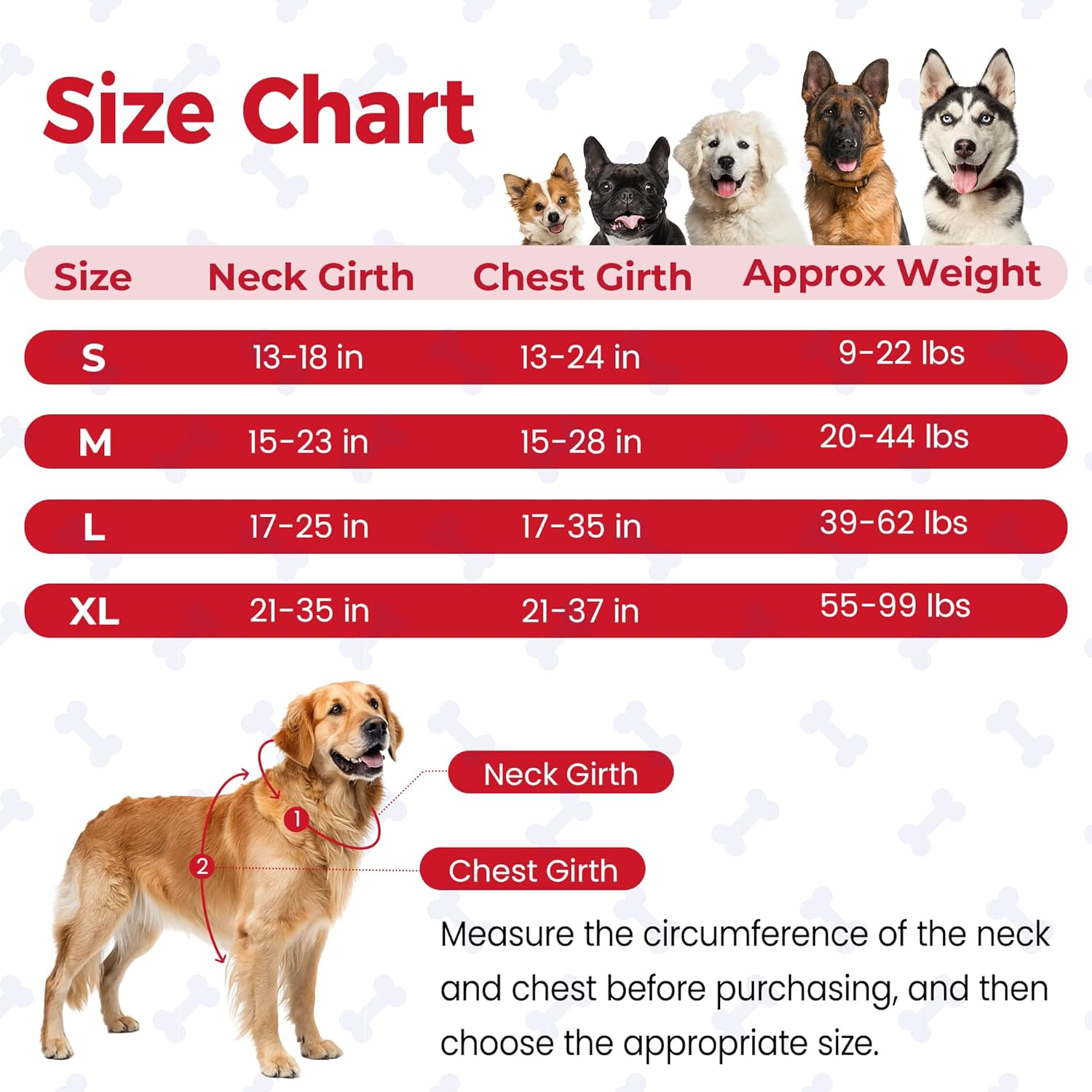 Funfox Dog Harness No Pull, Adjustable Pet Vest Harness Red L with Handle, 2 Leash Clips for Daily Walking Easy Control, Soft Durable Reflective Comfortable for Large Breed Dogs