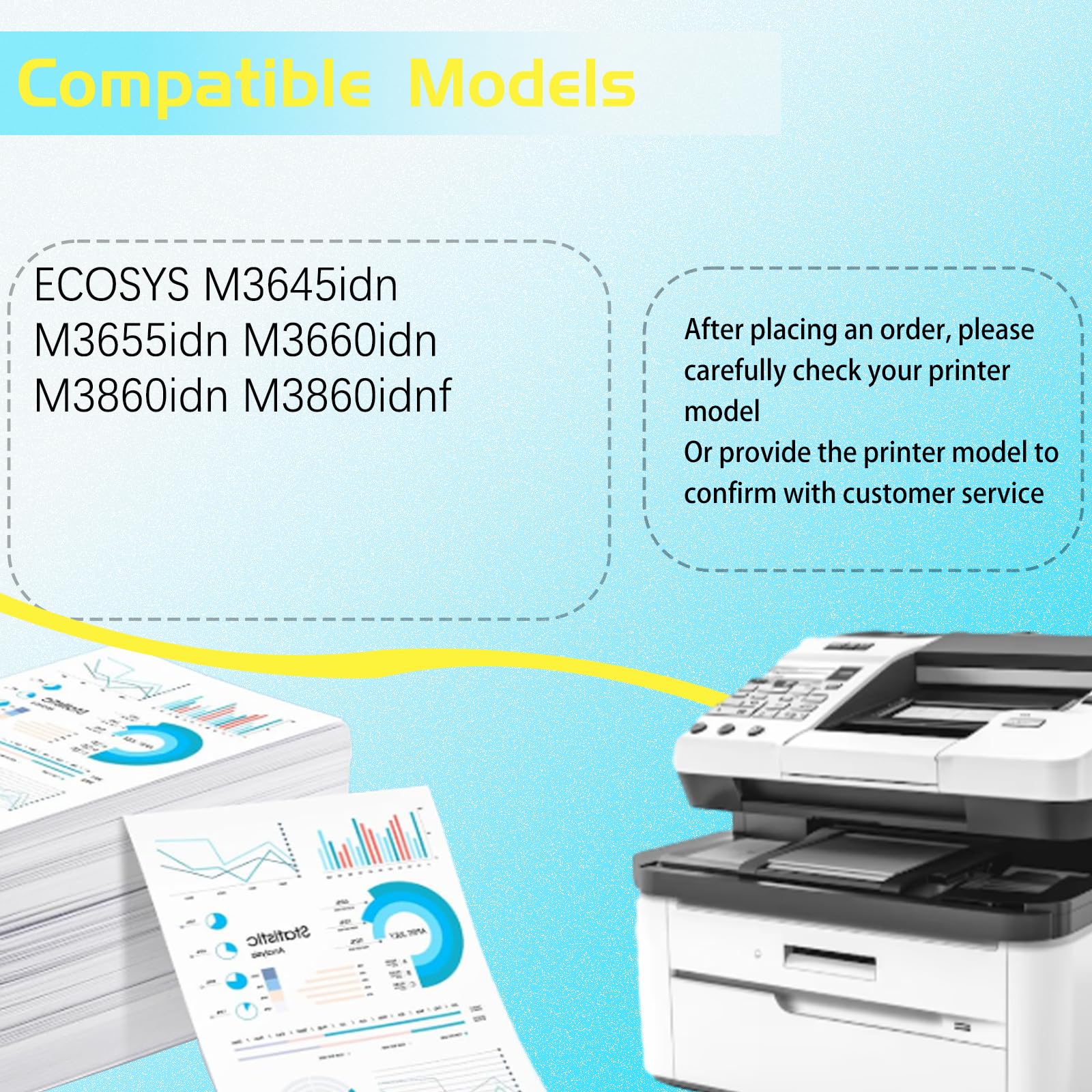 CEECN Compatible for Kyocera 302LV93082 Replacement Developer Unit Used with ECOSYS M3645idn M3655idn M3660idn M3860idn M3860idnf Printers, High Production Multiple Options (1 Pack Black)