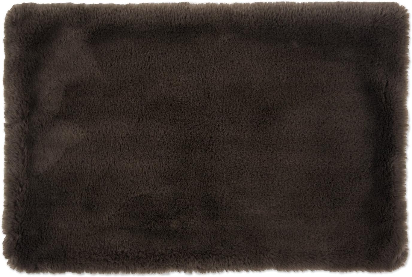 Bone Dry Faux Fur Pet Cage Liner, X-Large - 22 x 36", Brown : Pet Supplies