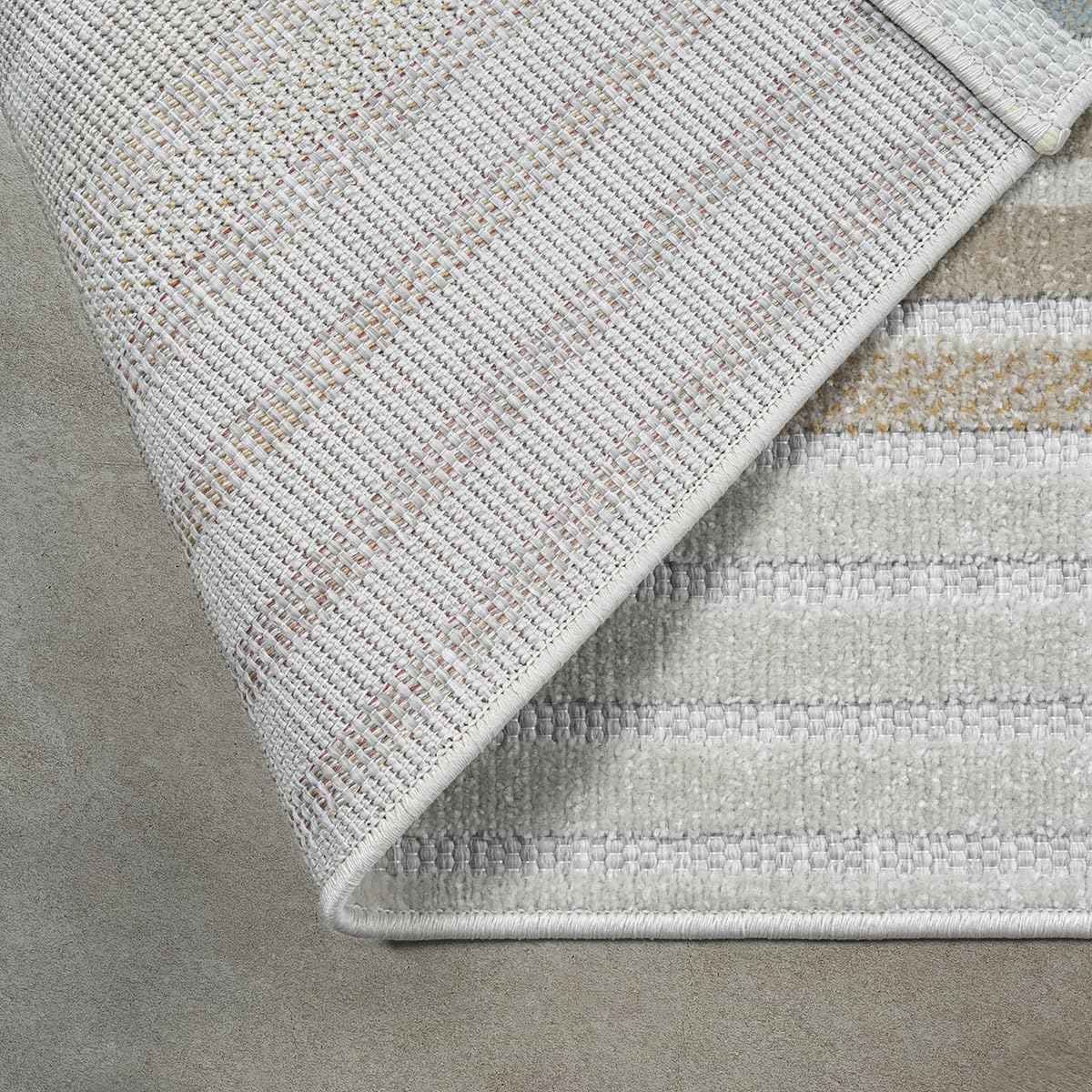 the carpet Porto Outdoor Tappeto, Robusto, Design moderno, Resistente alle intemperie e ai raggi UV, Ideale per balcone, terrazza, giardino d'inverno, cucina e sala da pranzo, Multi-3, 120 x 160 cm