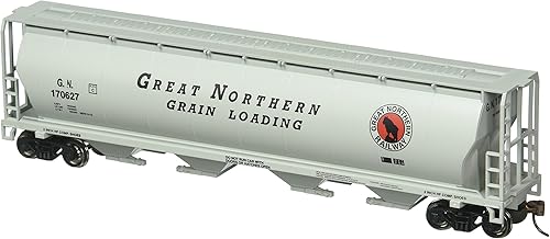 Bachmann Trains - Tolva de grano cilíndrico canadiense de 4 bahías - Great Northern - Escala HO, gris, 8