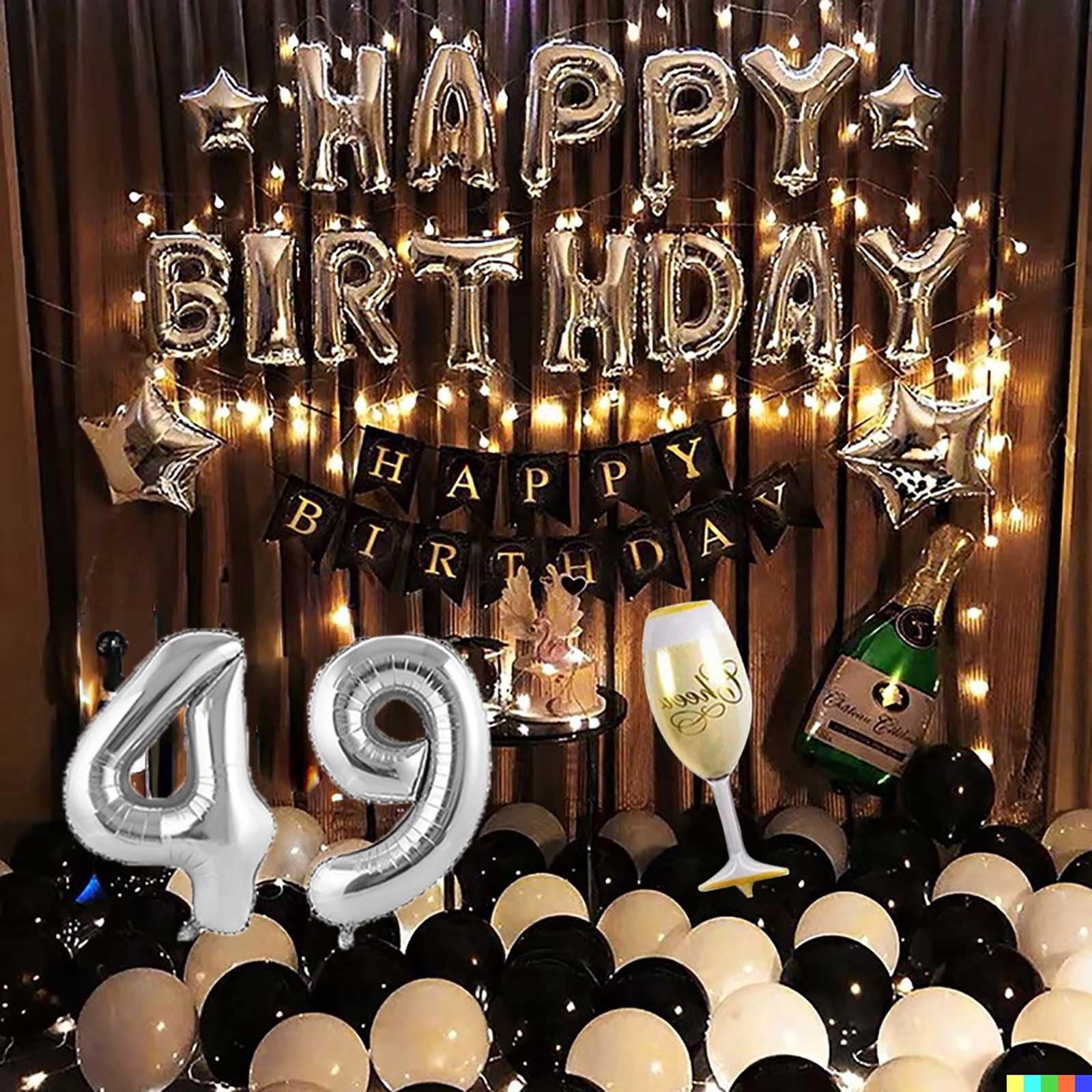 Amazon | 49歳 誕生日 バルーン 風船 バースデー 飾り付け セット数字