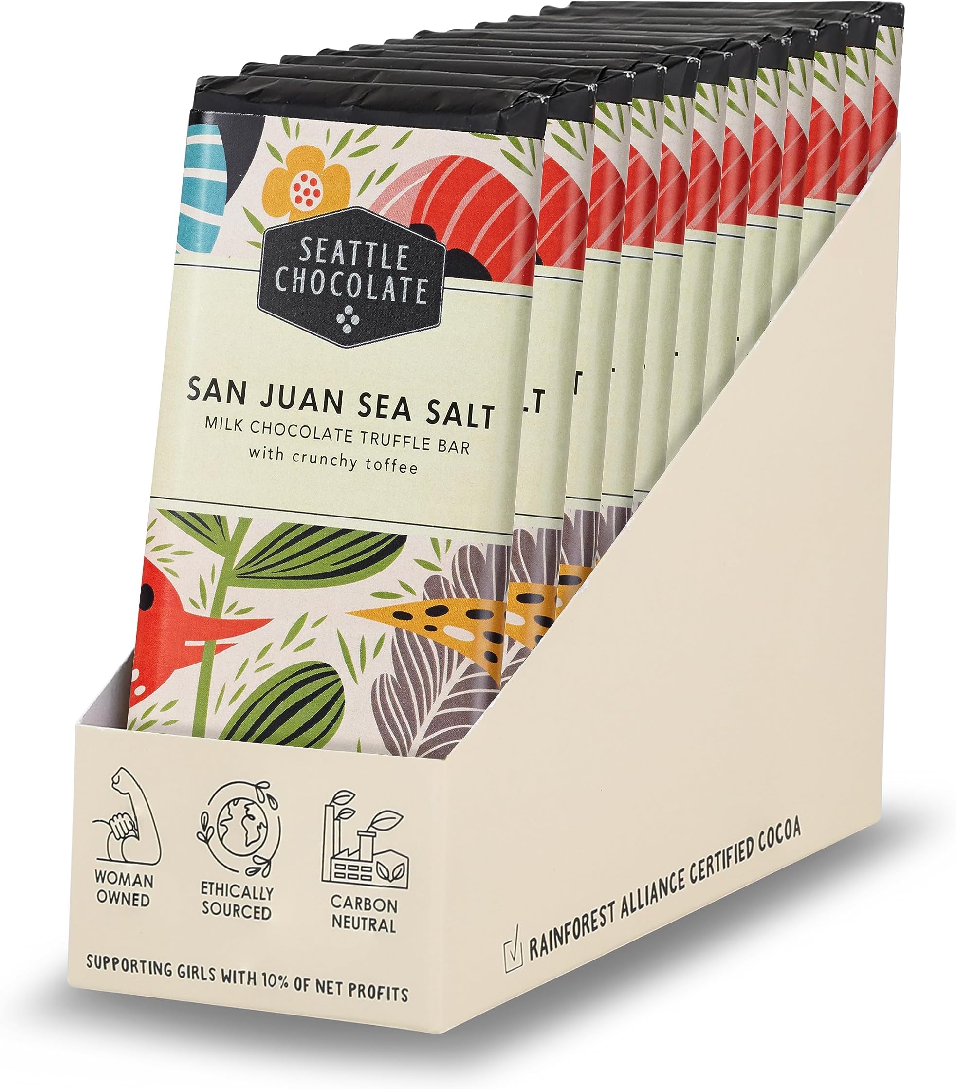 Seattle Chocolates, San Juan Sea Salt, 2.5 oz Grocery