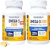 Oceanblue Omega-3 2100 Advanced Duo – Triple Strength Fish Oil with EPA, DHA, DPA – 120ct Minis 60ct Softgels – Heart & Brain Support – Orange Flavor 2 Pack