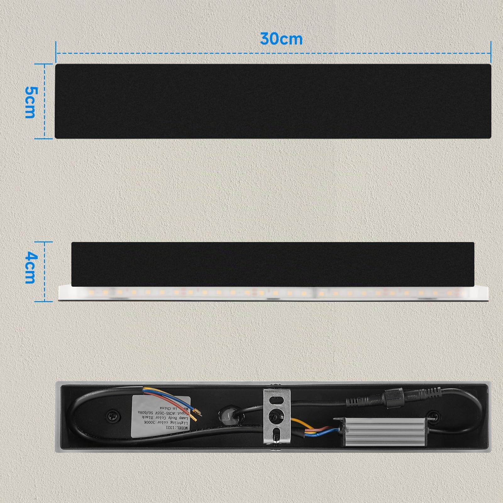 ledmo 2 Pezzi Applique da Parete LED 10W 3000K Nero IP54 Interno Esterno | Luce LED su tutto il perimetro, effetto uniforme e avvolgente; posa orizzontale o verticale, IP54 per interno ed esterno.