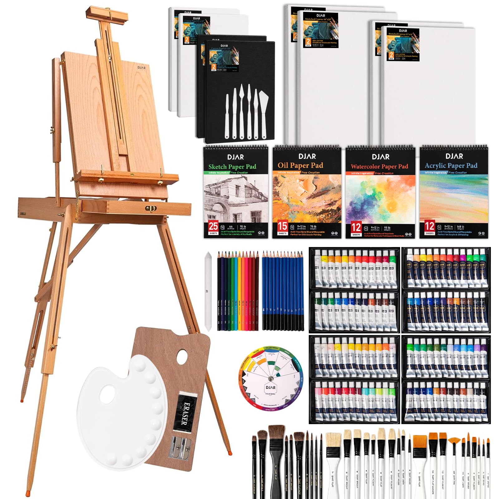 ジェジュン WONDERWALL JJ'S BAR ART CLASS KIT Amazon.com: DJAR 169-Piece Wooden French Easel Art Painting Kit