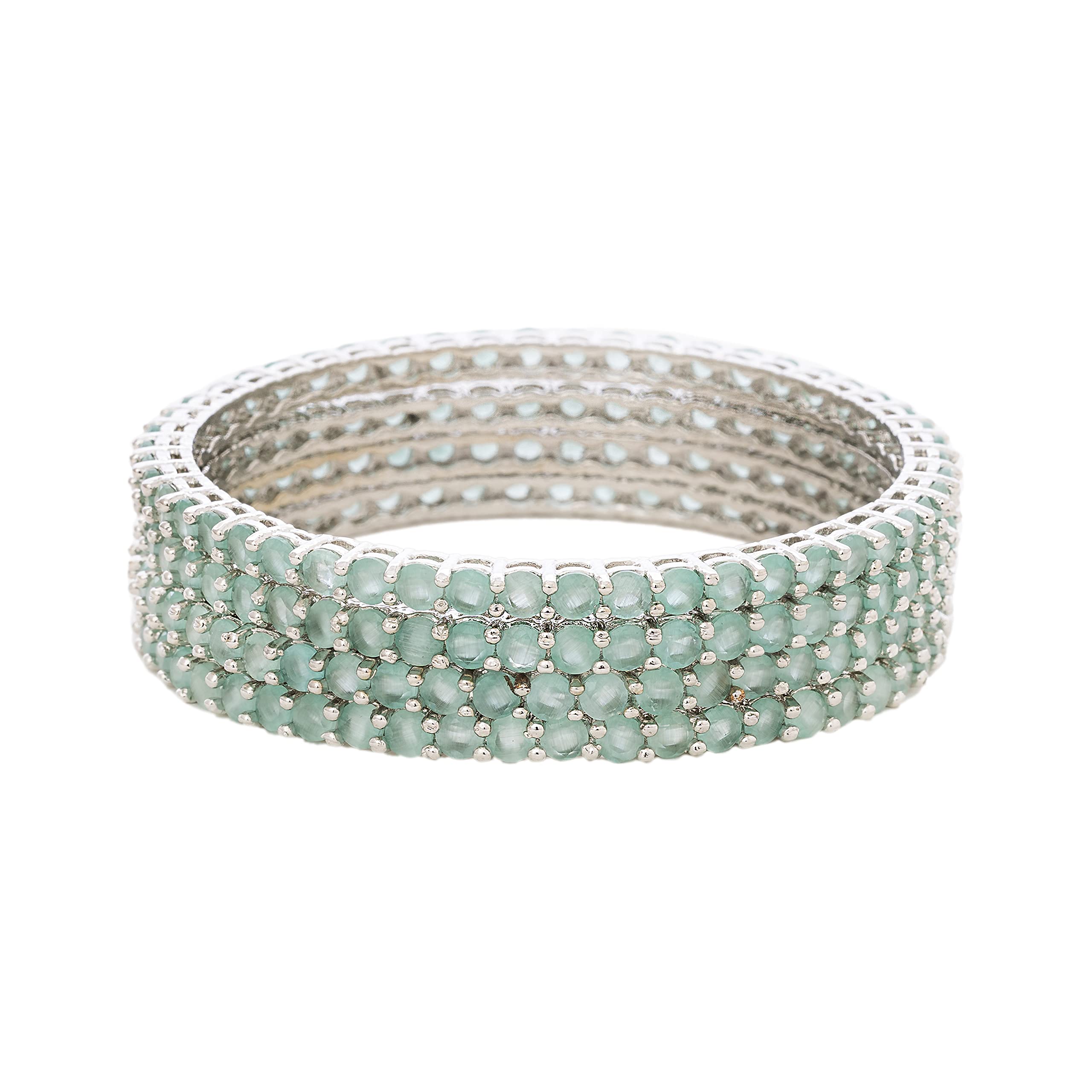 MANIKYA Bangles with Pure Platinum Rhodium Plating for women and girls (MINT GREEN, 2.4) (B0B9BXNT52) Amazon Price History, Amazon Price Tracker