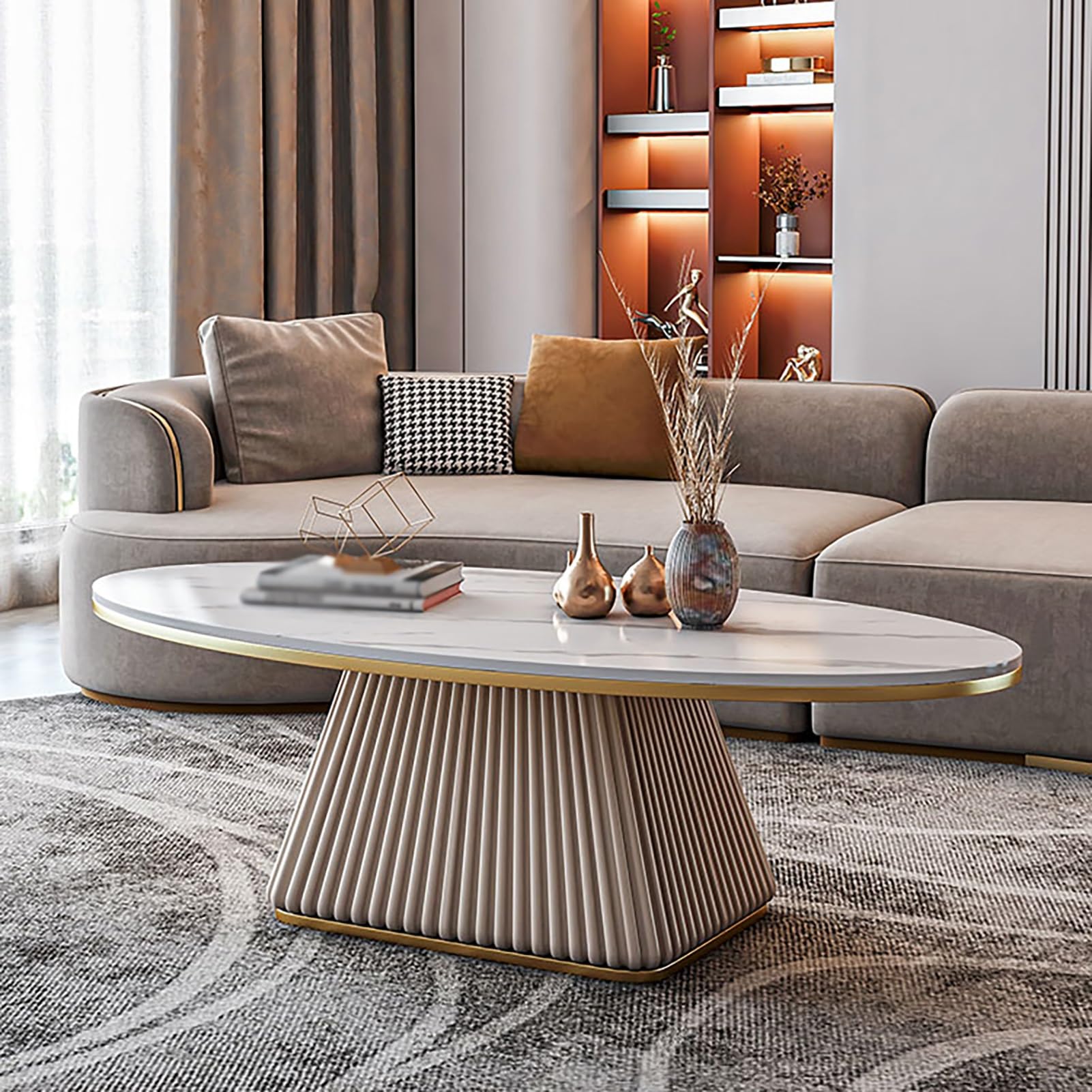 Tavolino Rotondo A 2 Ripiani In Legno Massello, Resistente