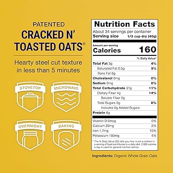 Amazon.com: COACH'S OATS Organic Whole Grain Oatmeal 3 lbs