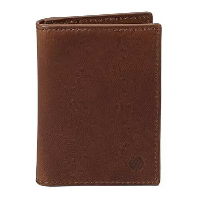 Johnston & Murphy Rhodes Bifold Card Case Wallet Handbags Tan Full Grain, Leather
