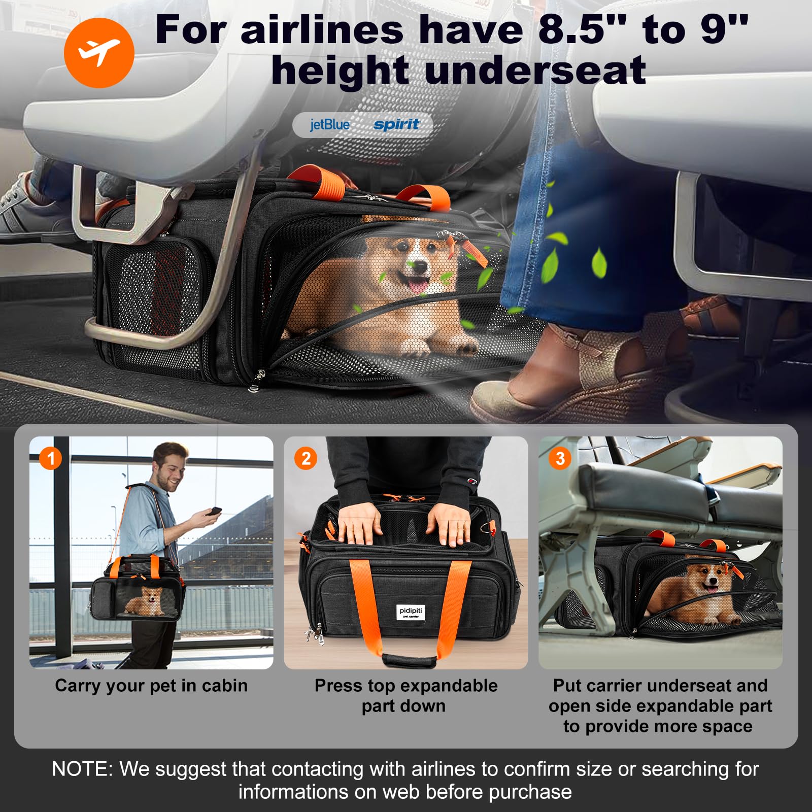 Airline Approved Jetblue Pet Carrier Size TSA Approved