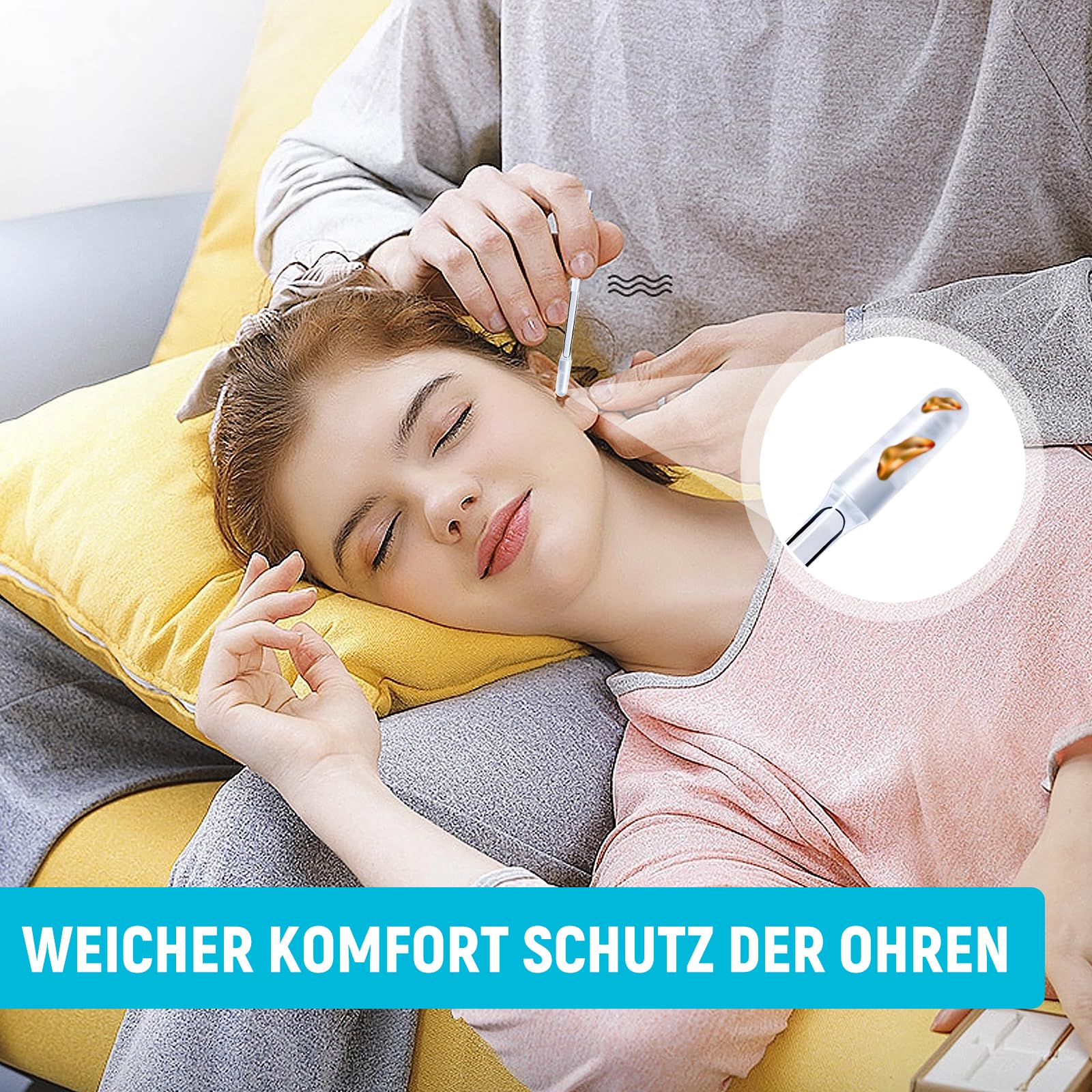 24 Stück Sticky Earpick Wiederverwendbarer, Ohrenschmalz Entferner Mit Silikon-Spitzen, Waschbares 360° Ear Cleaner, Sanfte Reinigung Für Erwachsene, Waschbar