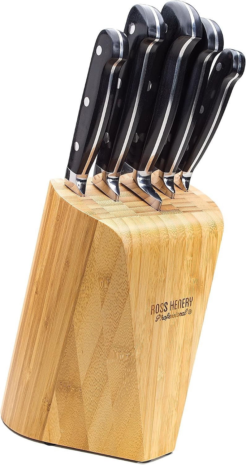 Ross Henery Professional Knife set in Block (5 Piece Bamboo Block)
