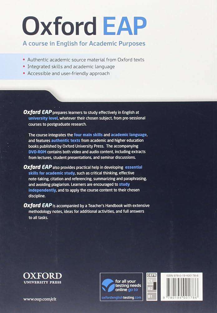 Amazon | Oxford EAP: Upper-Intermediate / B2: A Course in